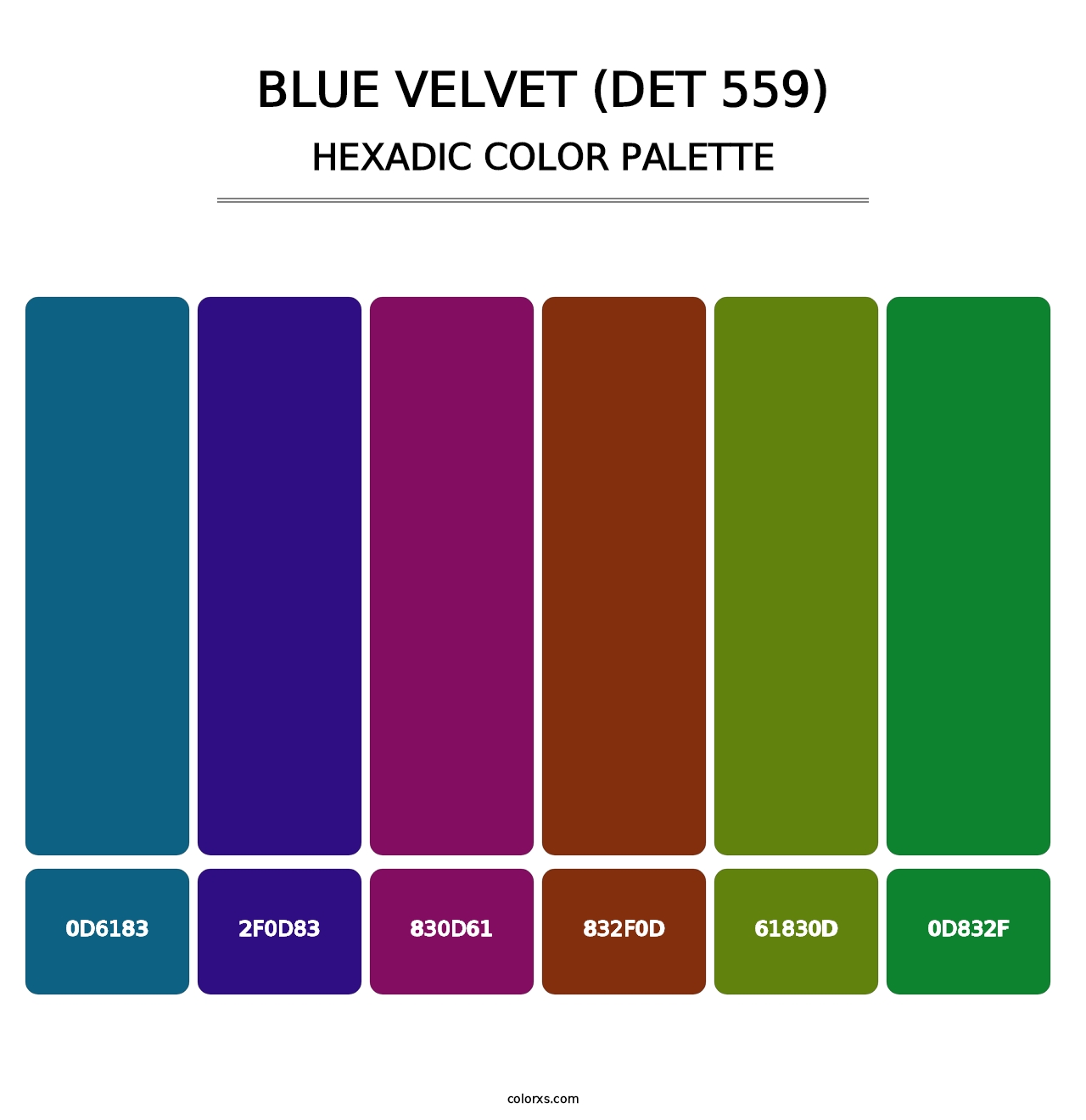 Blue Velvet (DET 559) - Hexadic Color Palette
