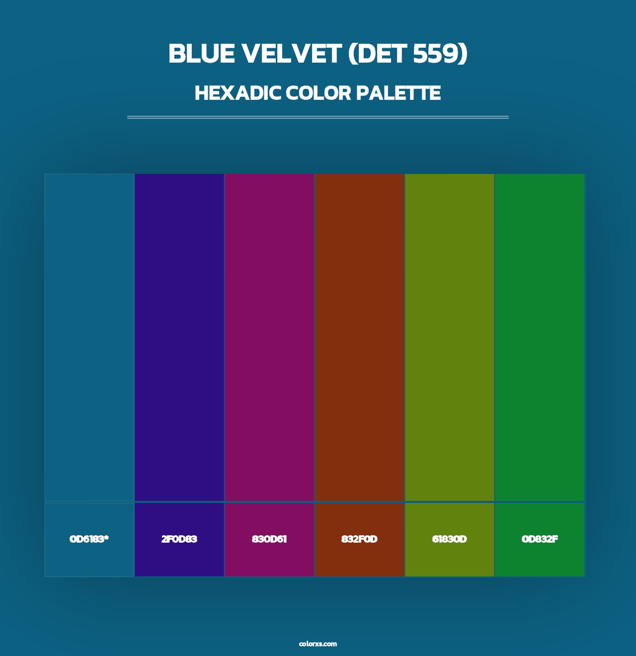 Blue Velvet (DET 559) - Hexadic Color Palette