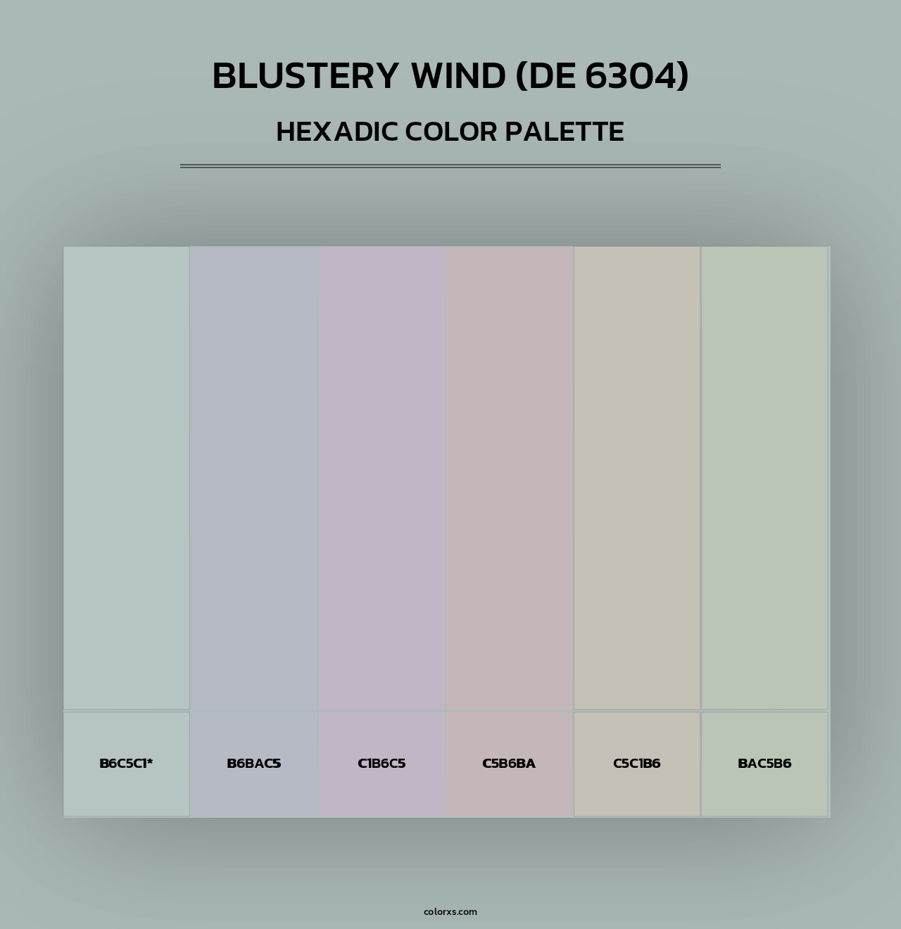 Blustery Wind (DE 6304) - Hexadic Color Palette