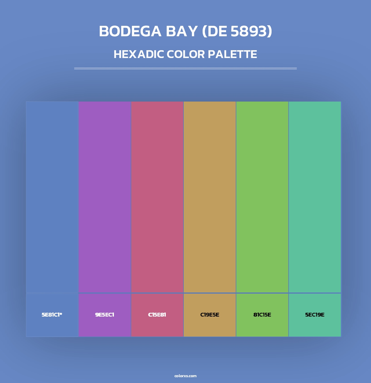 Bodega Bay (DE 5893) - Hexadic Color Palette
