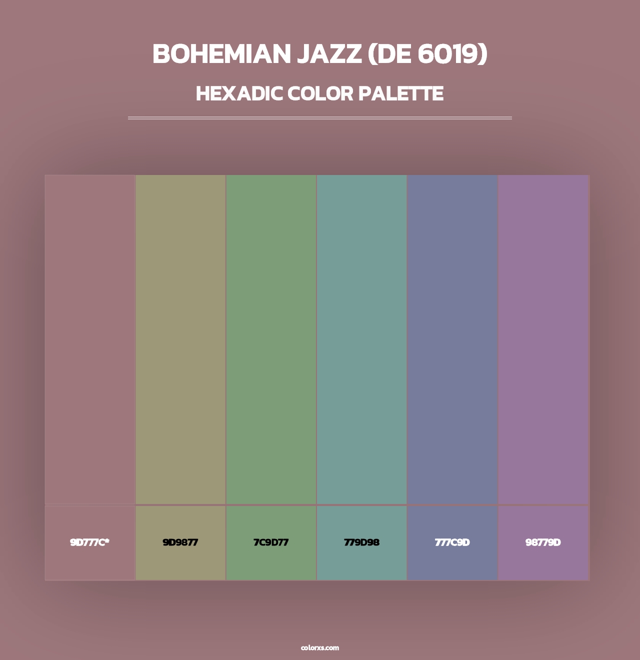 Bohemian Jazz (DE 6019) - Hexadic Color Palette