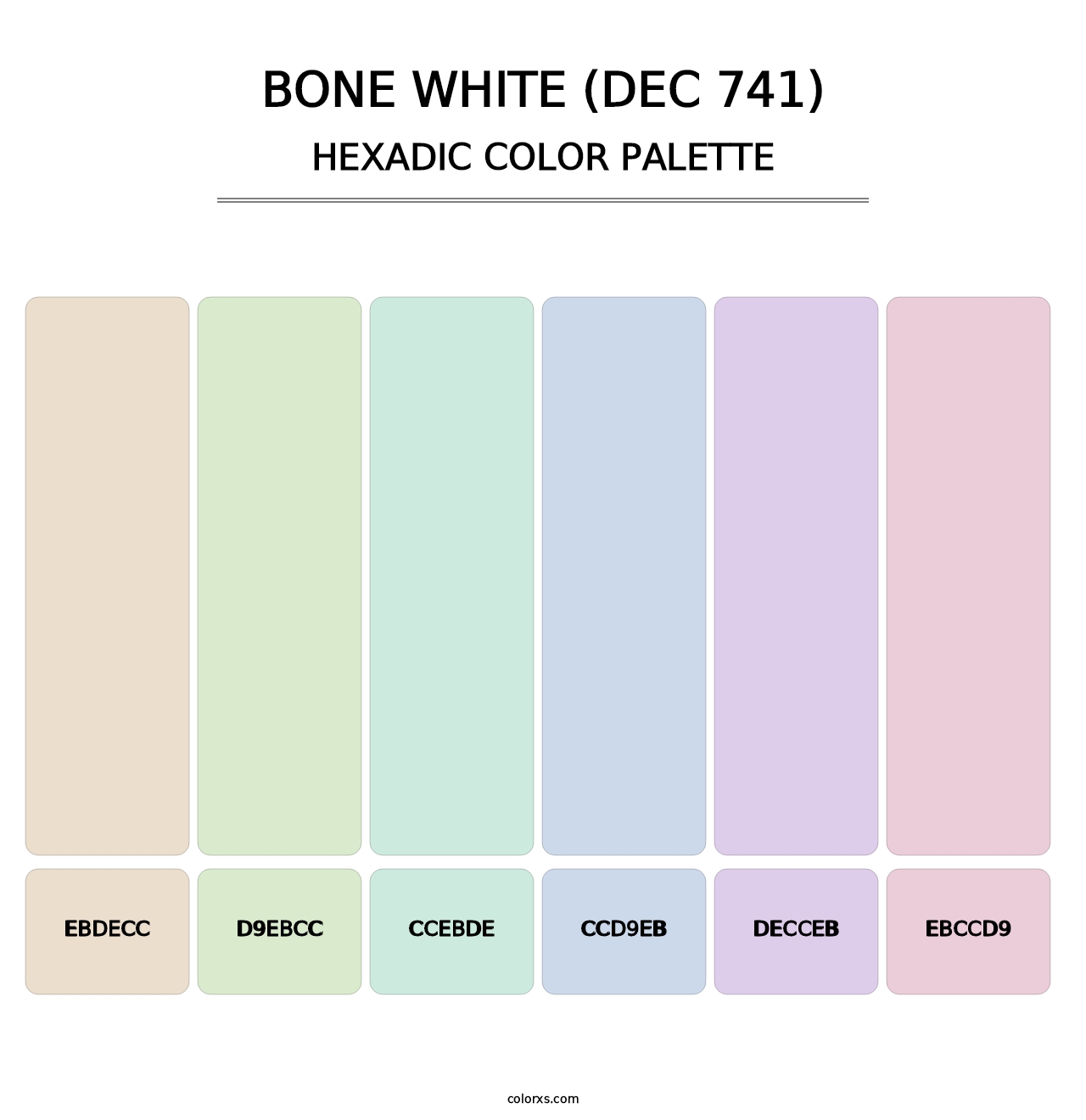 Bone White (DEC 741) - Hexadic Color Palette
