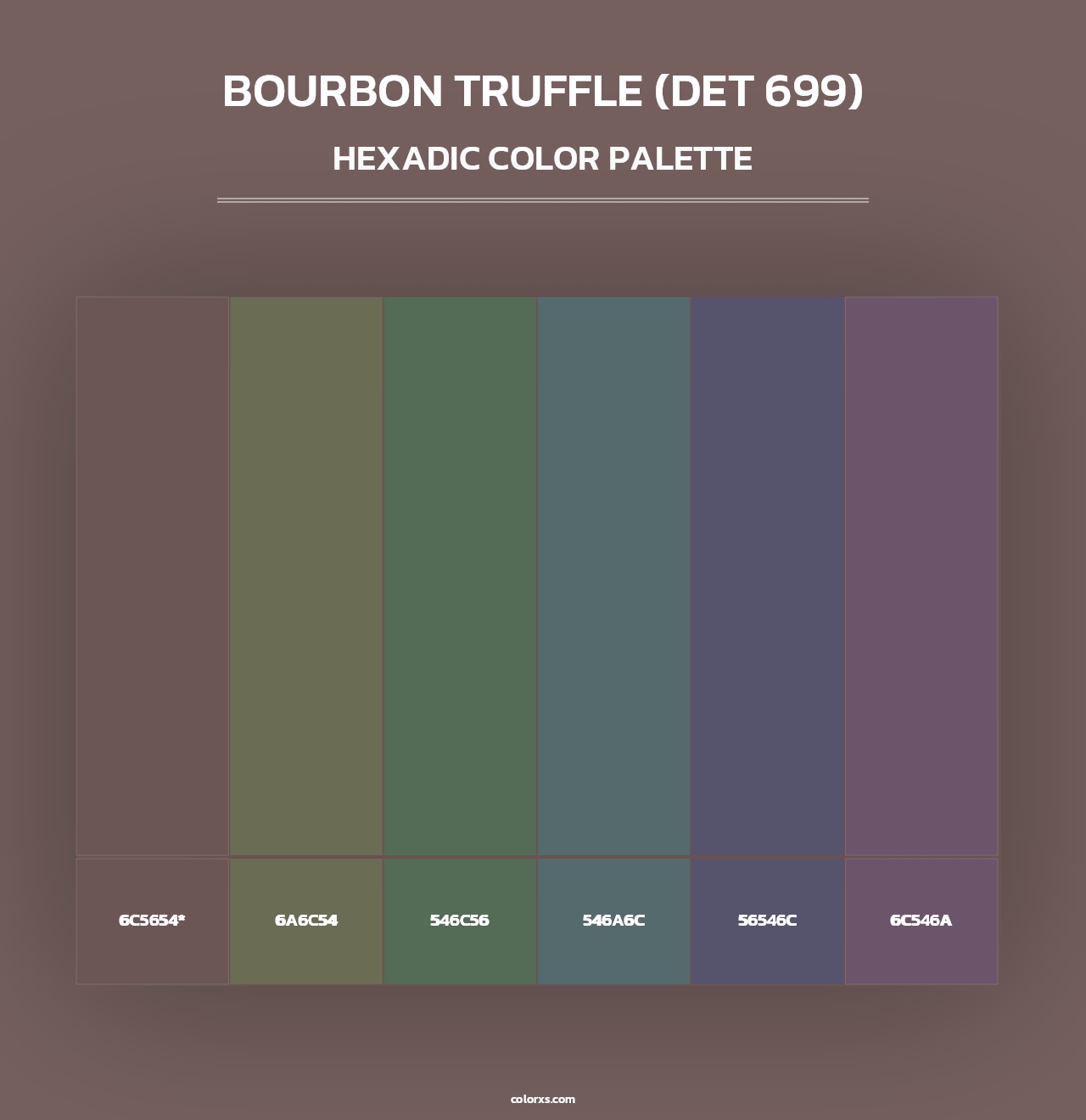 Bourbon Truffle (DET 699) - Hexadic Color Palette