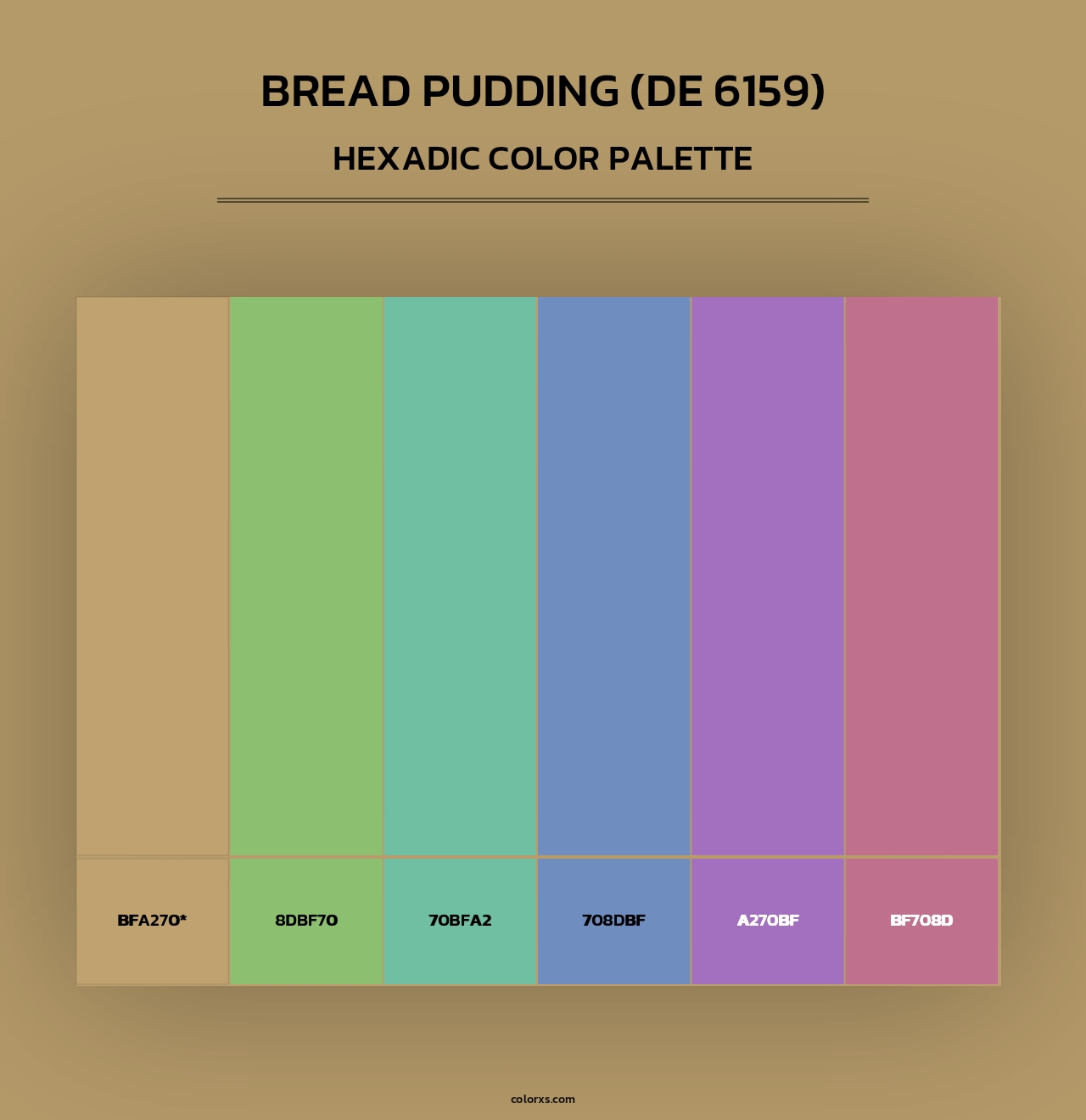 Bread Pudding (DE 6159) - Hexadic Color Palette