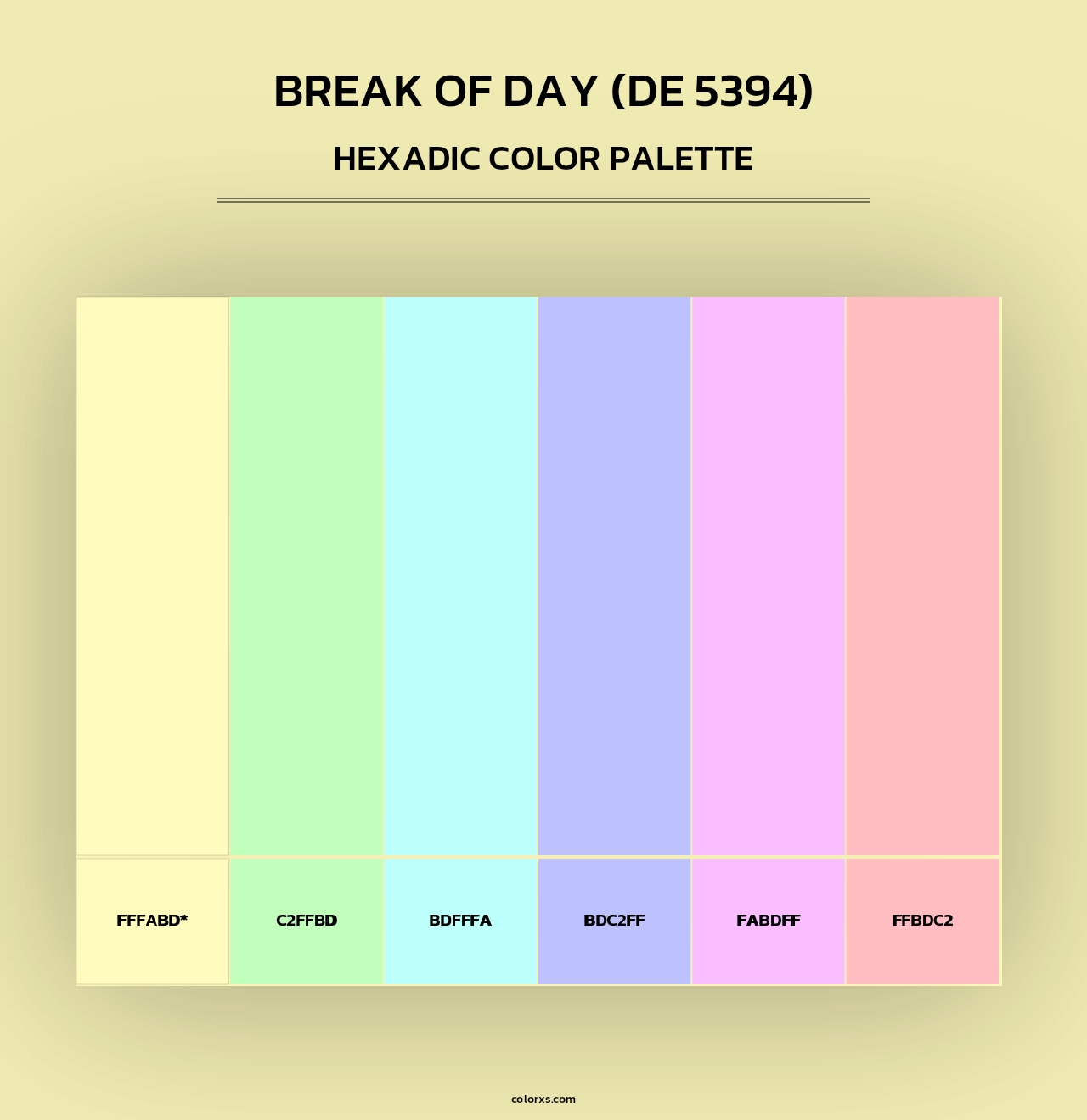 Break of Day (DE 5394) - Hexadic Color Palette