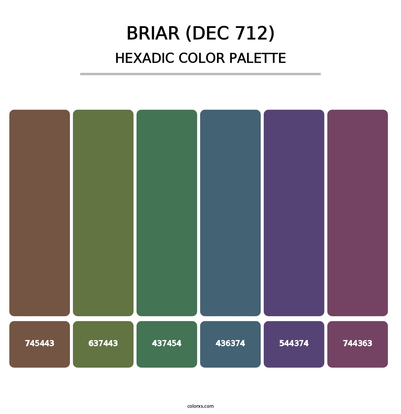 Briar (DEC 712) - Hexadic Color Palette