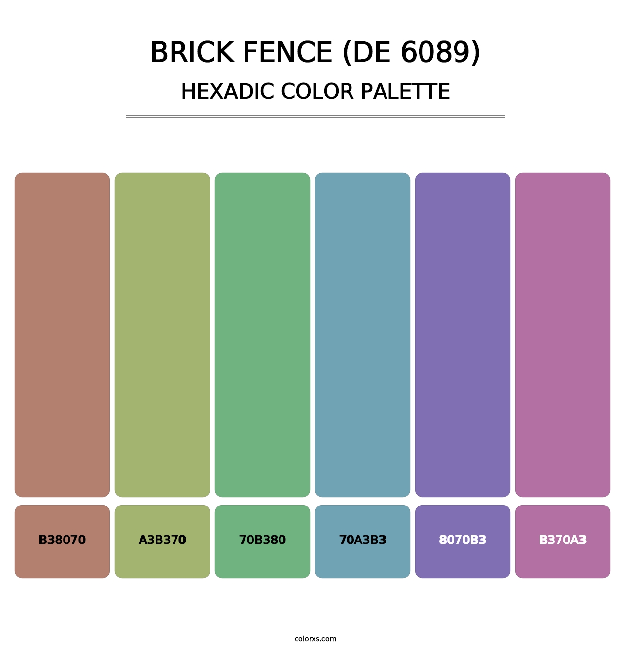 Brick Fence (DE 6089) - Hexadic Color Palette