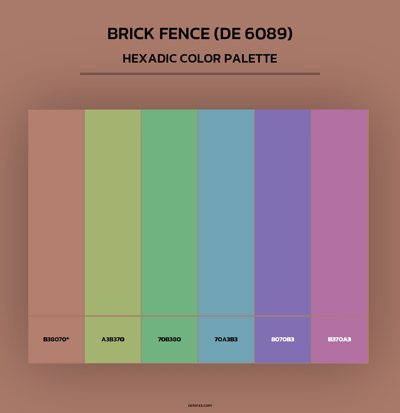 Brick Fence (DE 6089) - Hexadic Color Palette