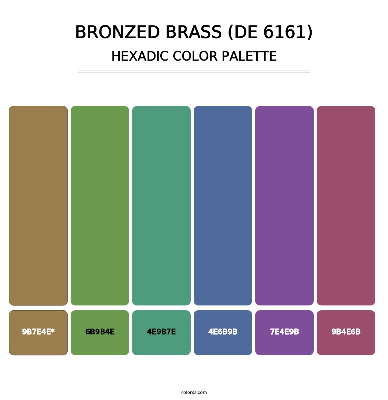 Bronzed Brass (DE 6161) - Hexadic Color Palette