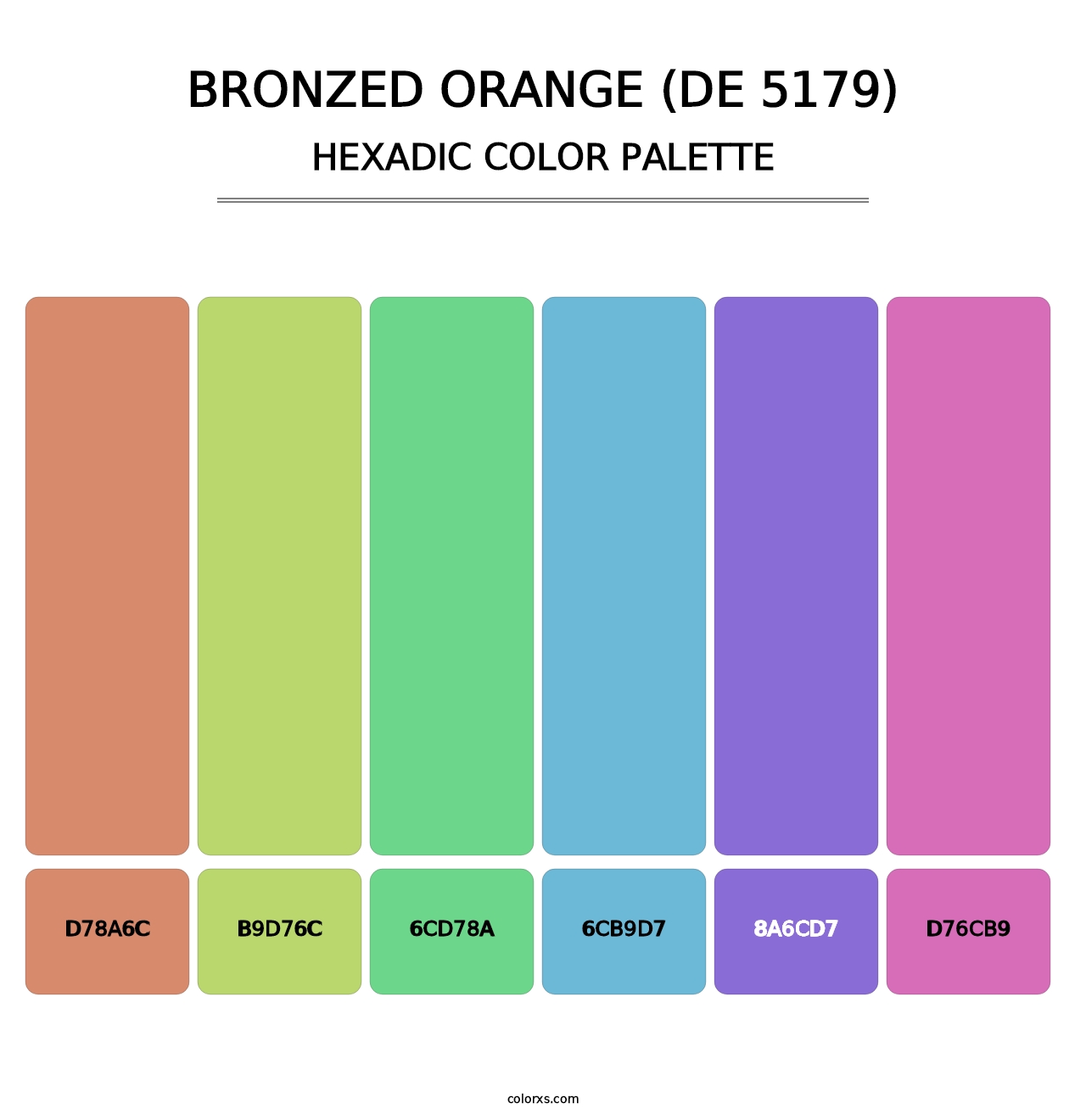 Bronzed Orange (DE 5179) - Hexadic Color Palette