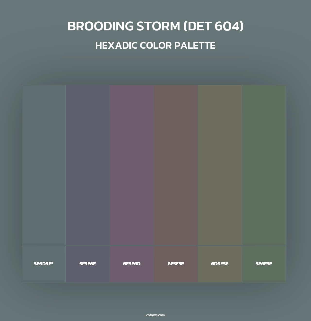 Brooding Storm (DET 604) - Hexadic Color Palette
