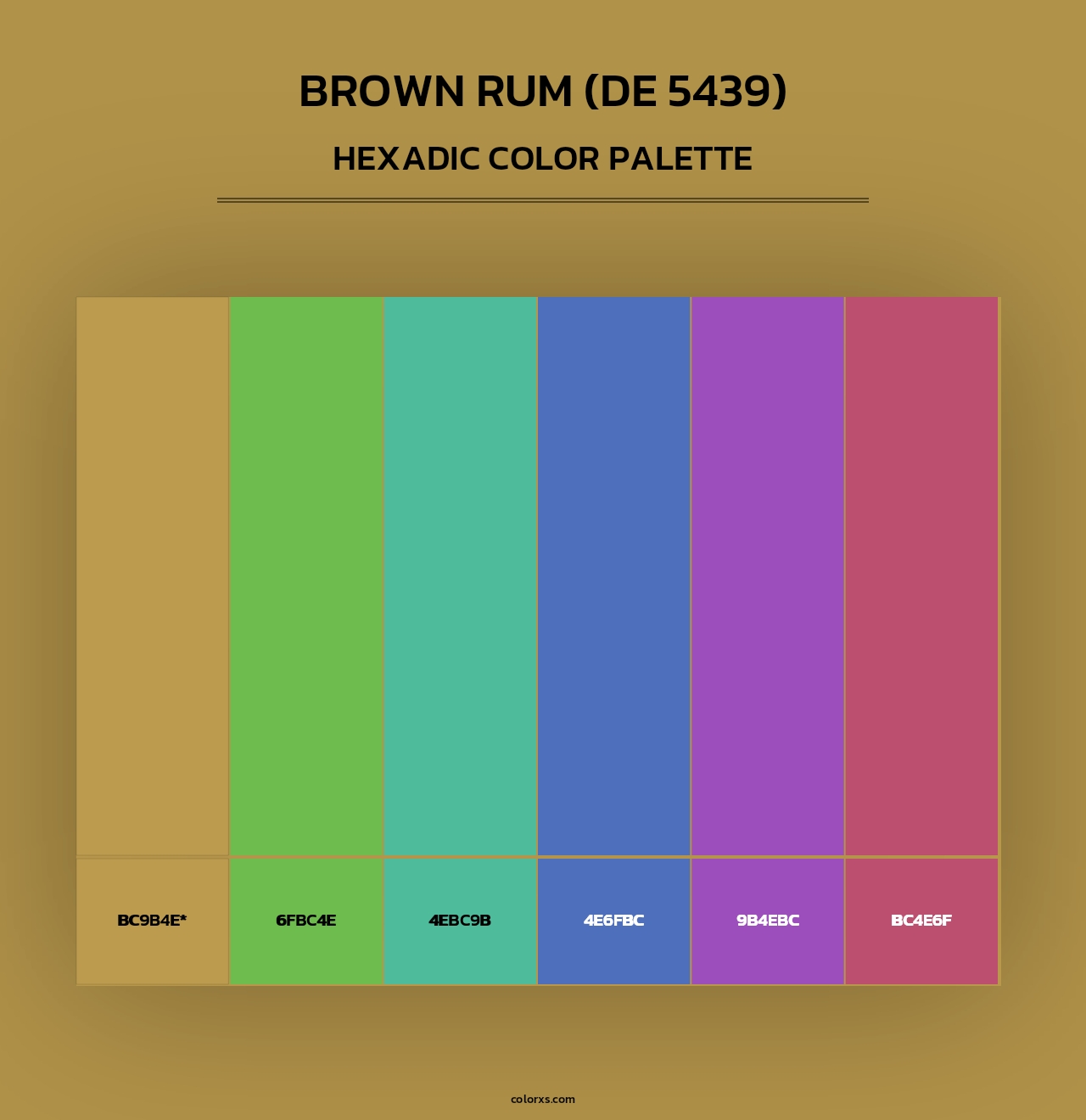 Brown Rum (DE 5439) - Hexadic Color Palette