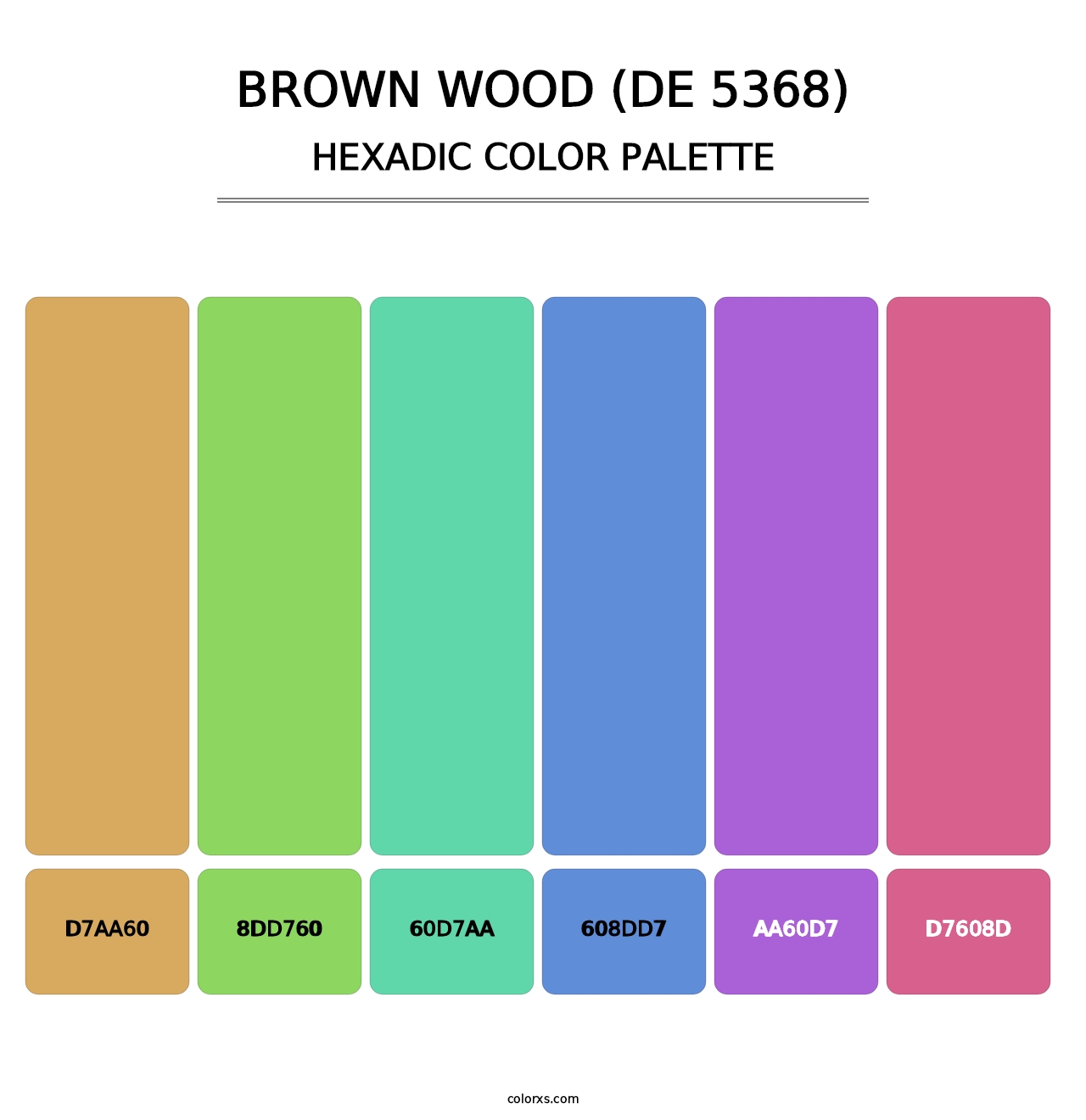 Brown Wood (DE 5368) - Hexadic Color Palette