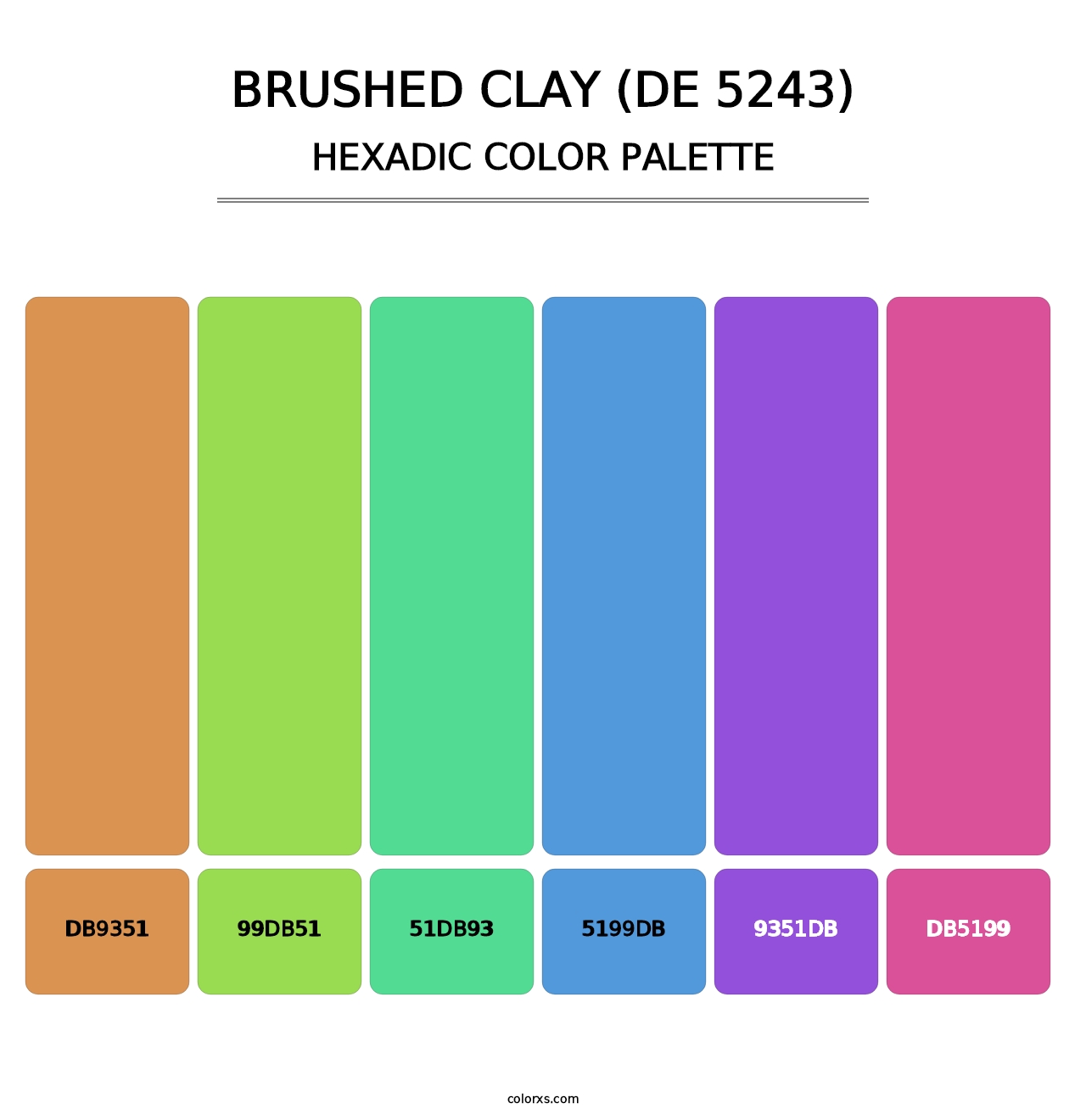 Brushed Clay (DE 5243) - Hexadic Color Palette