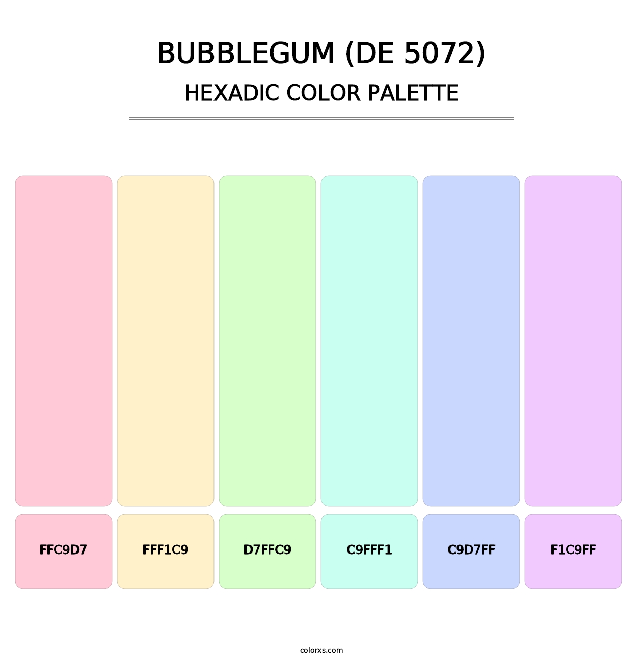 Bubblegum (DE 5072) - Hexadic Color Palette