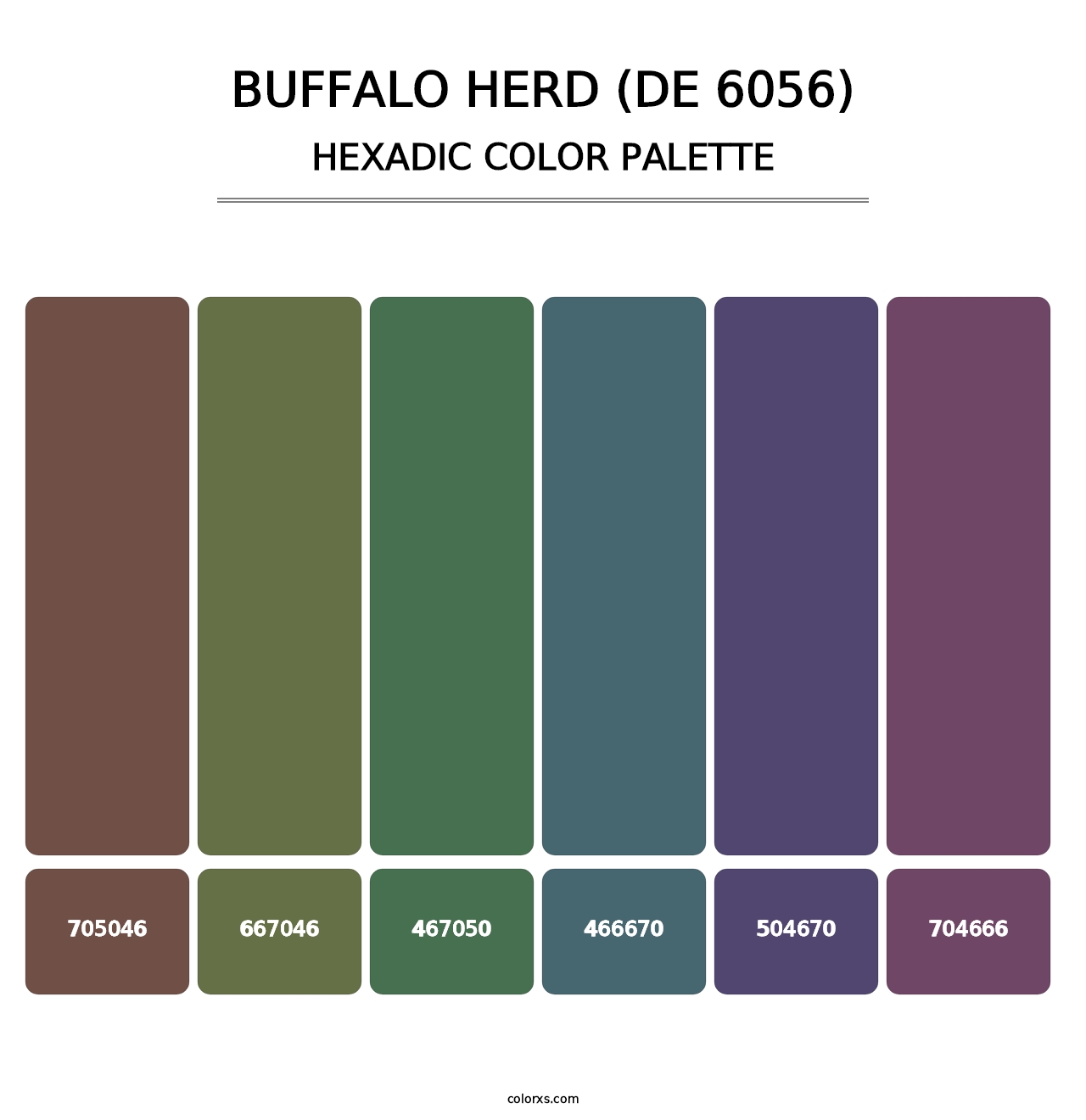 Buffalo Herd (DE 6056) - Hexadic Color Palette