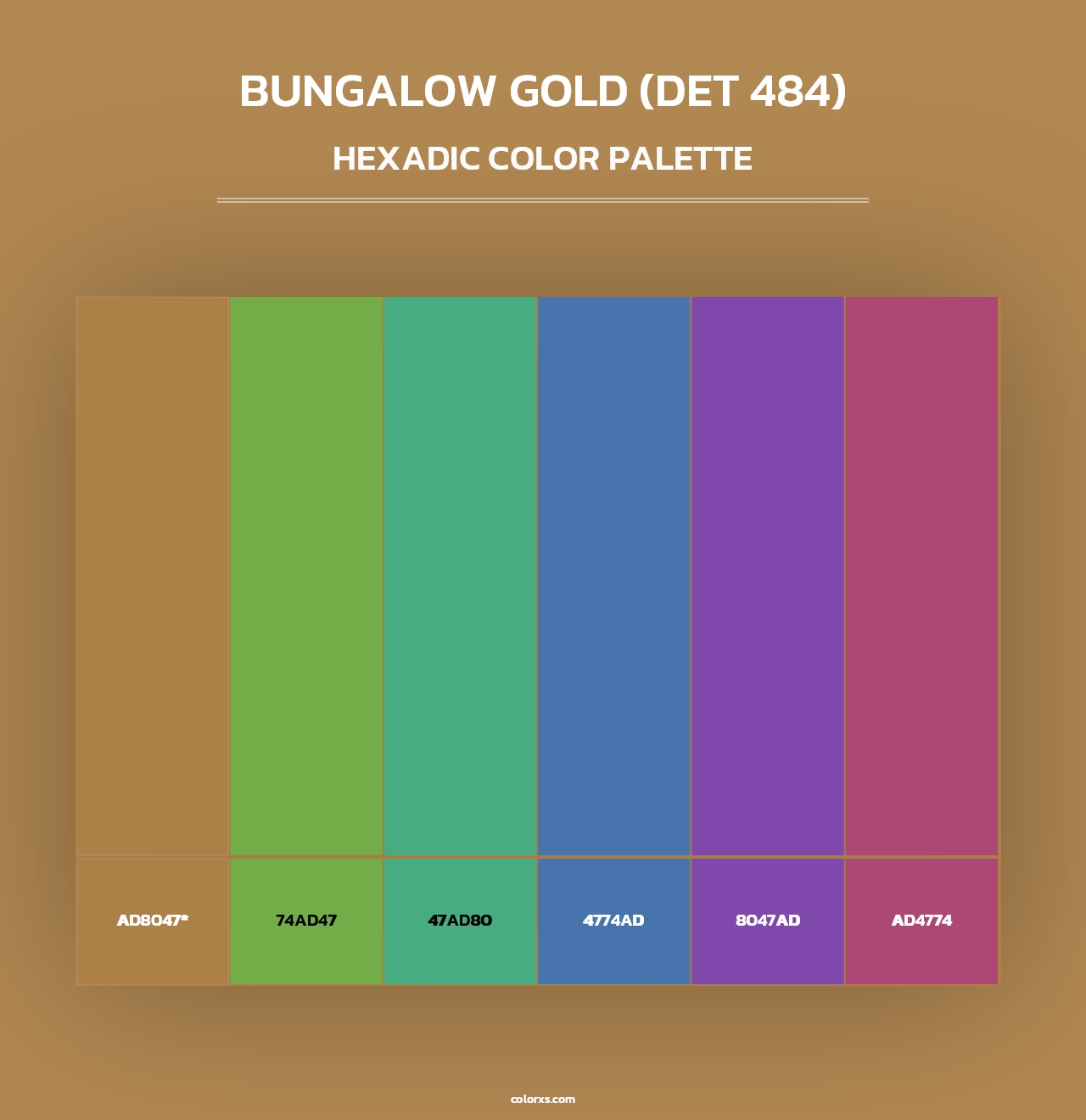 Bungalow Gold (DET 484) - Hexadic Color Palette