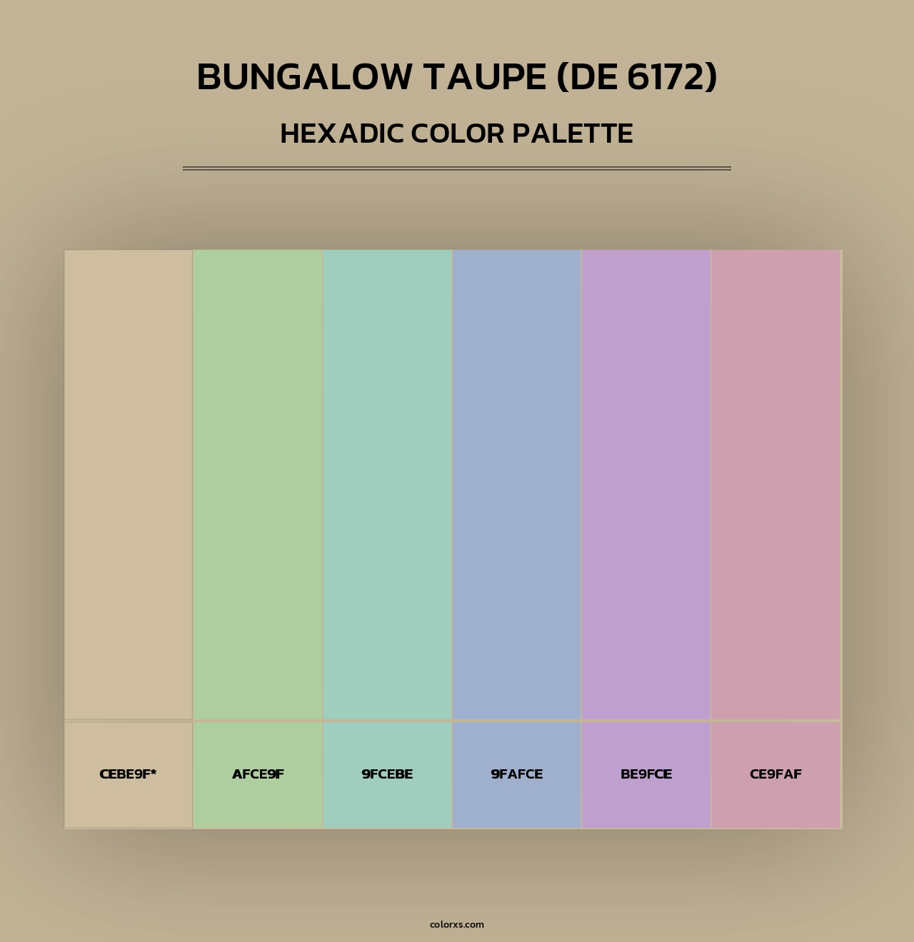 Bungalow Taupe (DE 6172) - Hexadic Color Palette