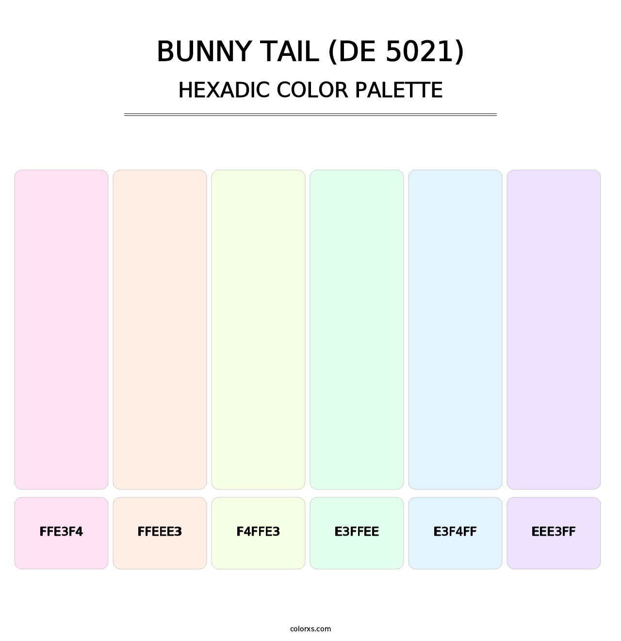 Bunny Tail (DE 5021) - Hexadic Color Palette