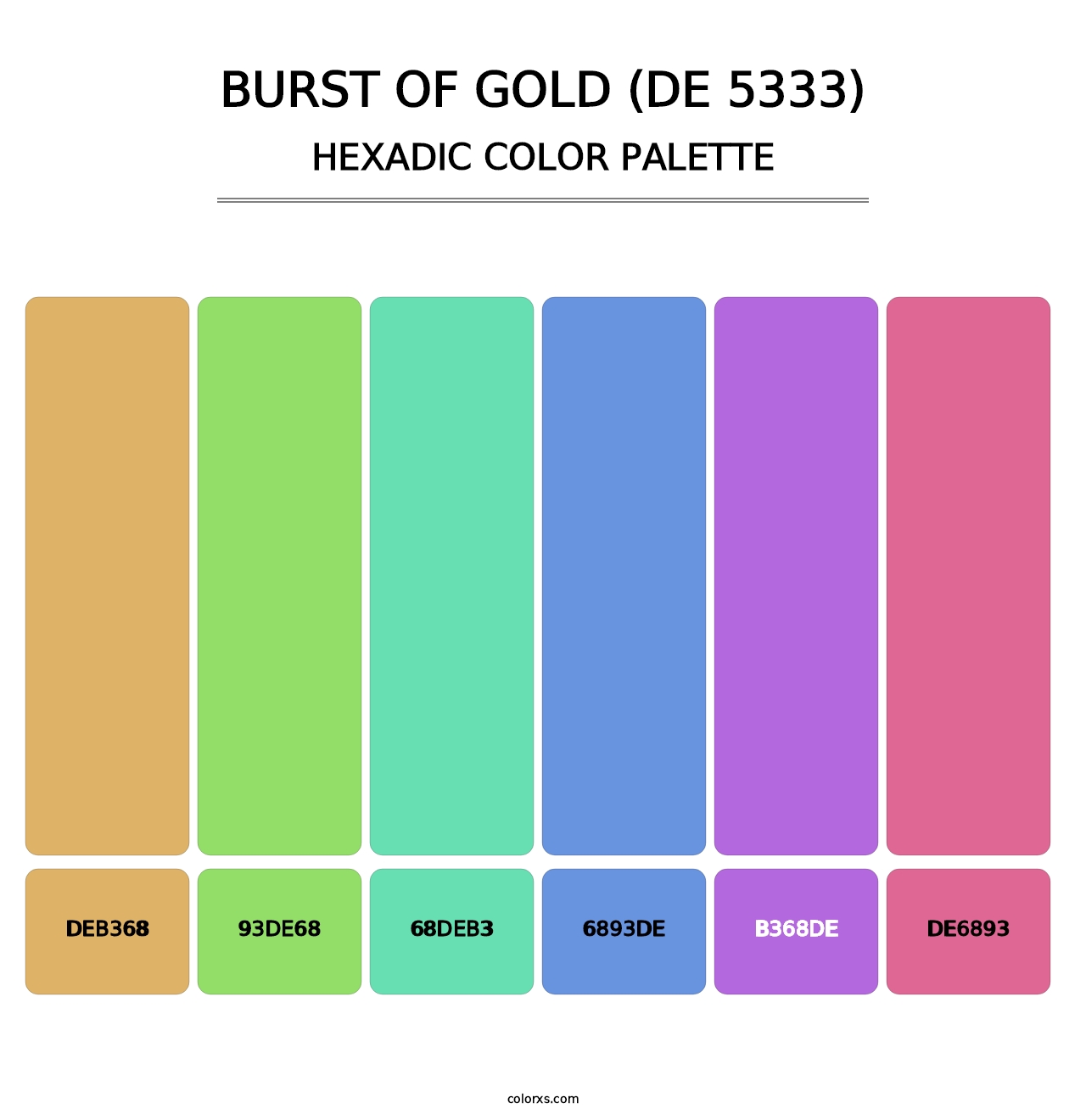 Burst of Gold (DE 5333) - Hexadic Color Palette