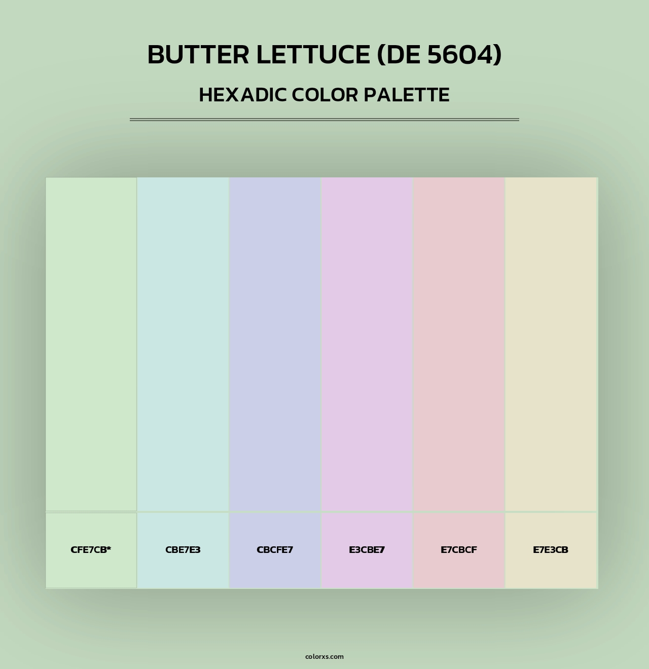 Butter Lettuce (DE 5604) - Hexadic Color Palette