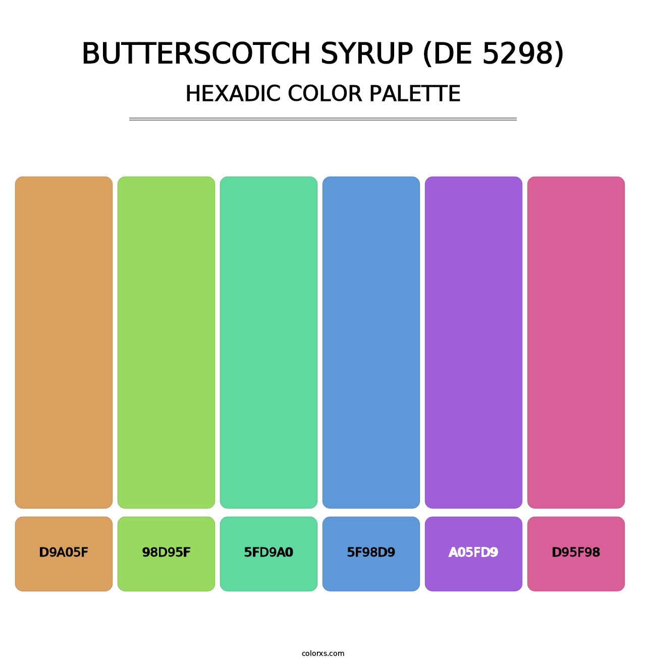 Butterscotch Syrup (DE 5298) - Hexadic Color Palette