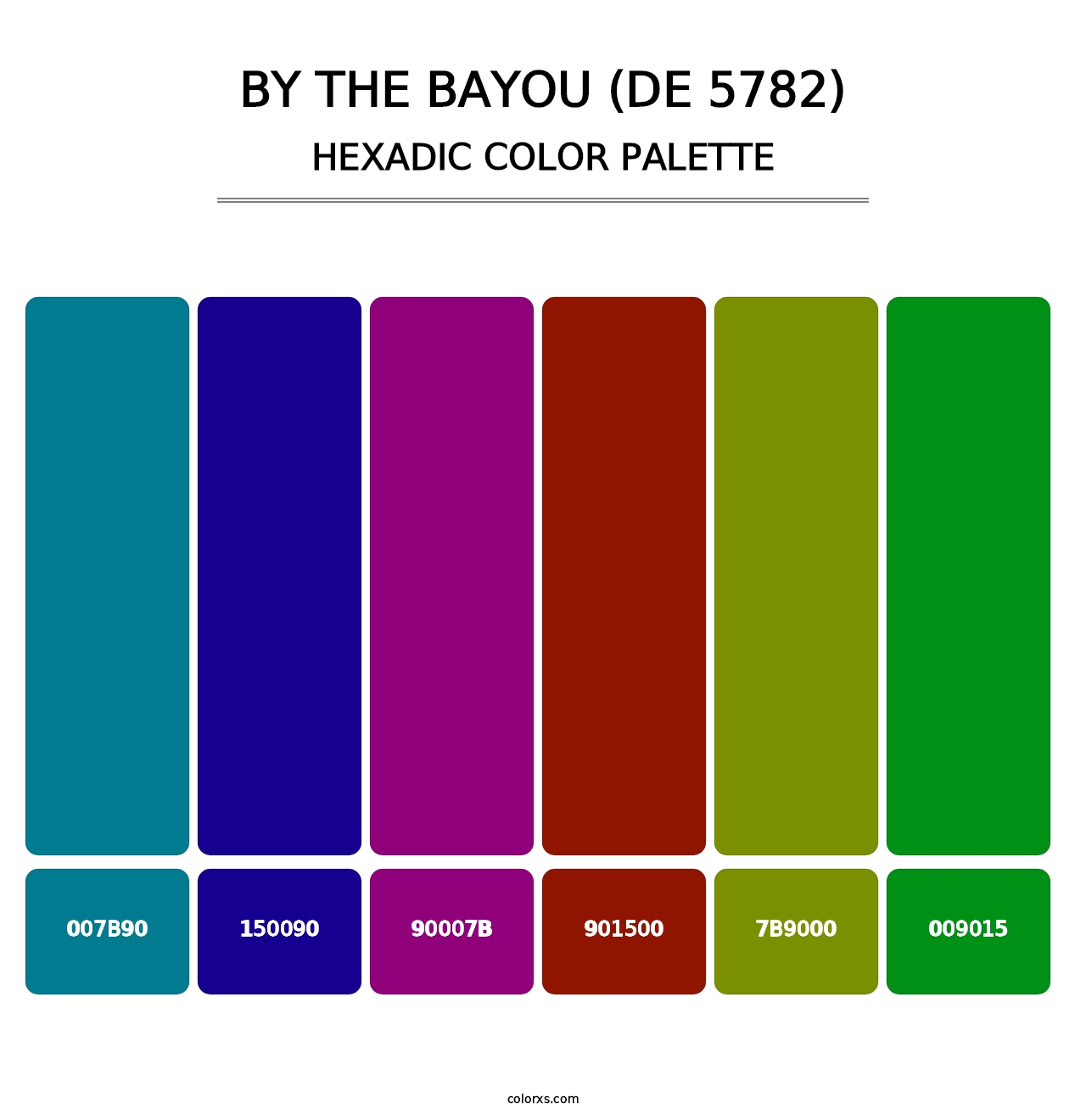 By the Bayou (DE 5782) - Hexadic Color Palette