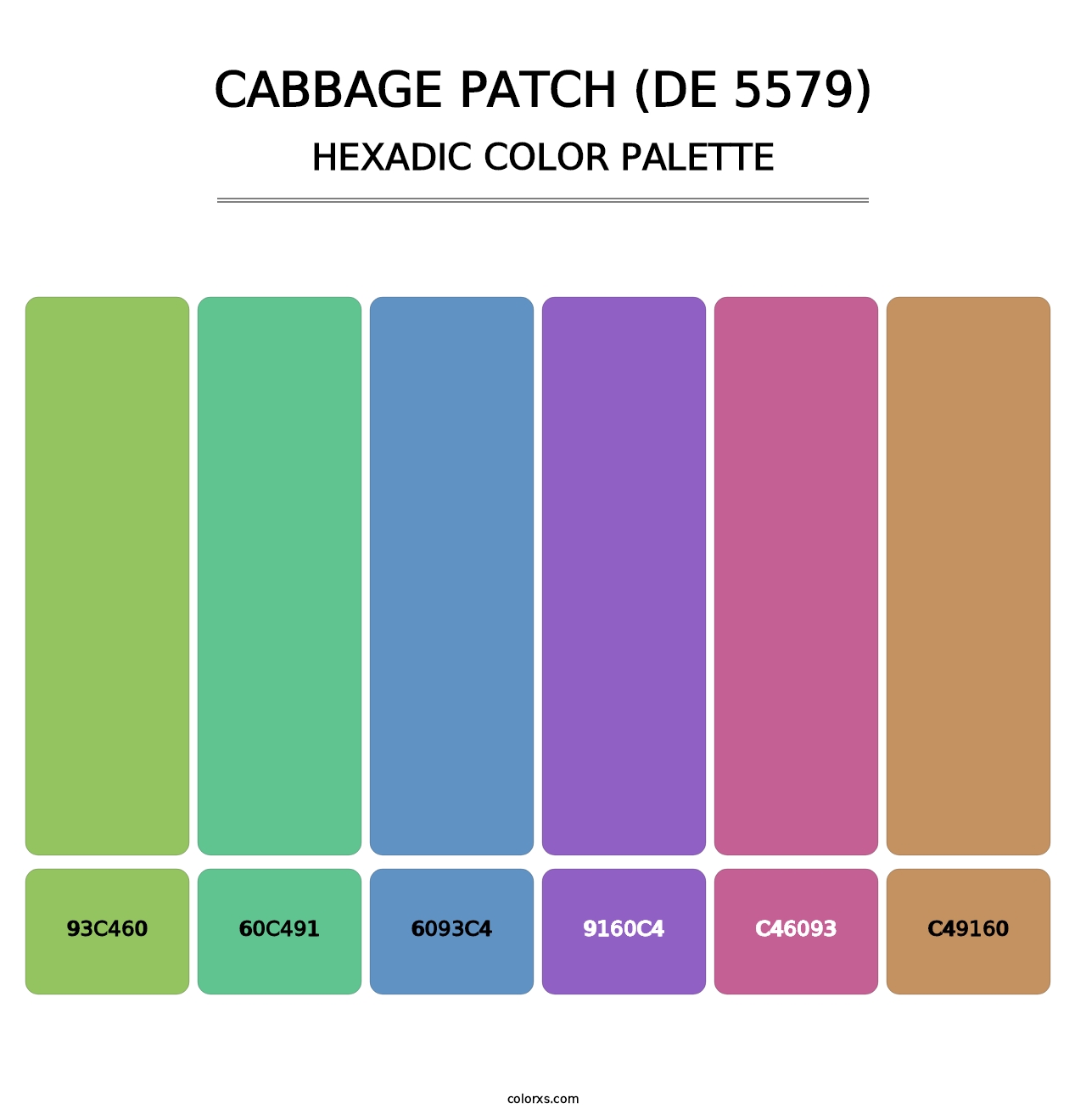 Cabbage Patch (DE 5579) - Hexadic Color Palette