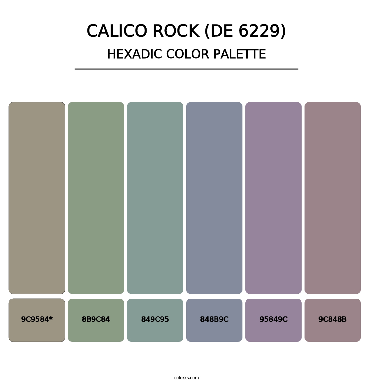Calico Rock (DE 6229) - Hexadic Color Palette