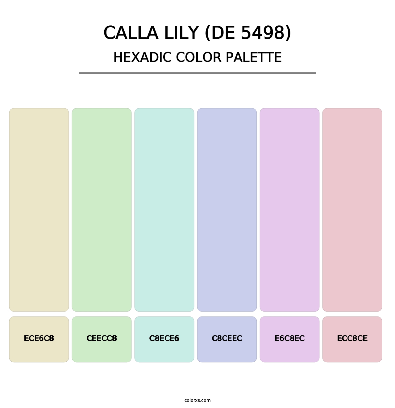 Calla Lily (DE 5498) - Hexadic Color Palette