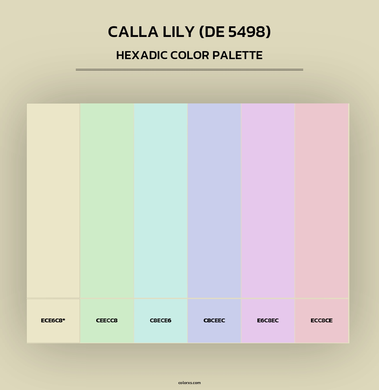 Calla Lily (DE 5498) - Hexadic Color Palette