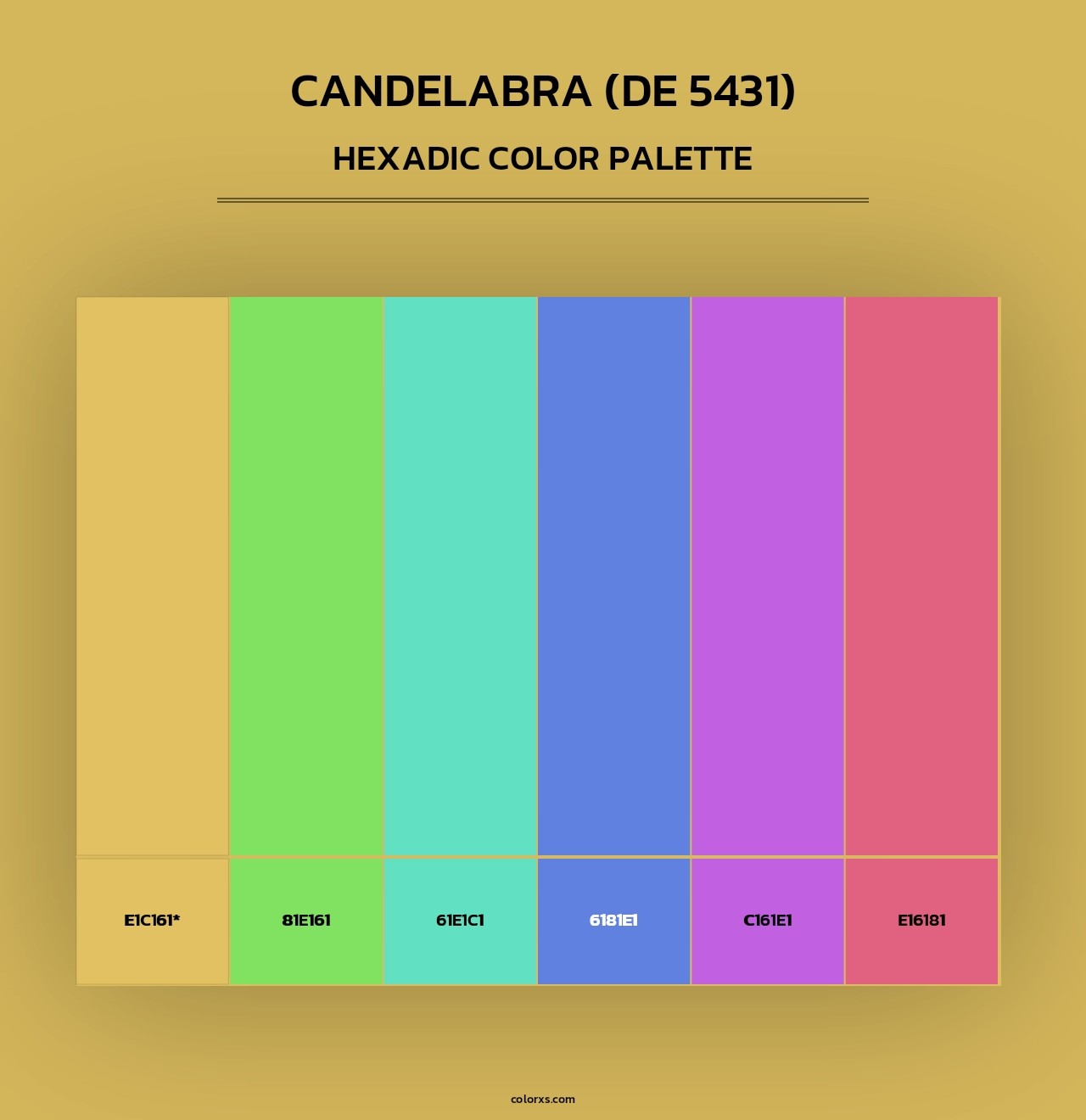Candelabra (DE 5431) - Hexadic Color Palette