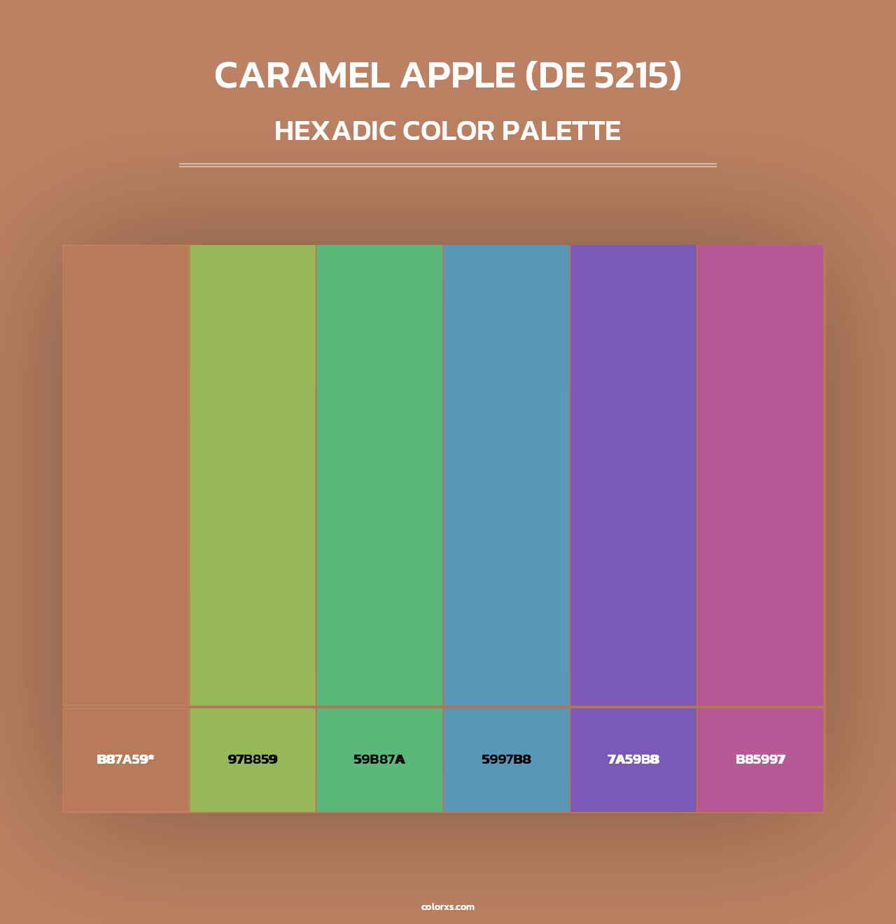 Caramel Apple (DE 5215) - Hexadic Color Palette
