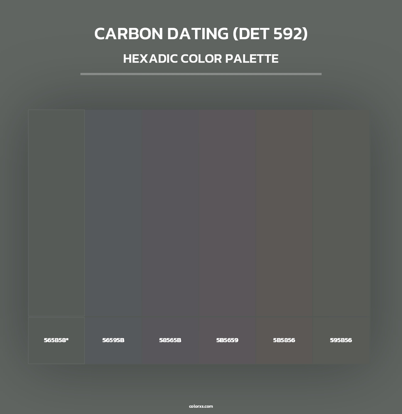Carbon Dating (DET 592) - Hexadic Color Palette