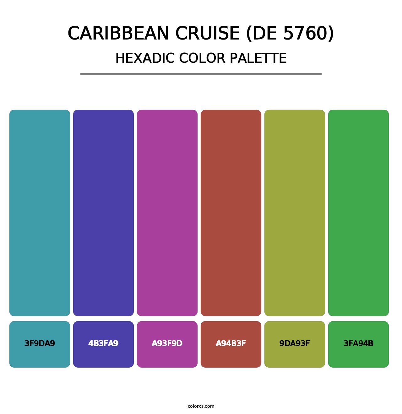 Caribbean Cruise (DE 5760) - Hexadic Color Palette