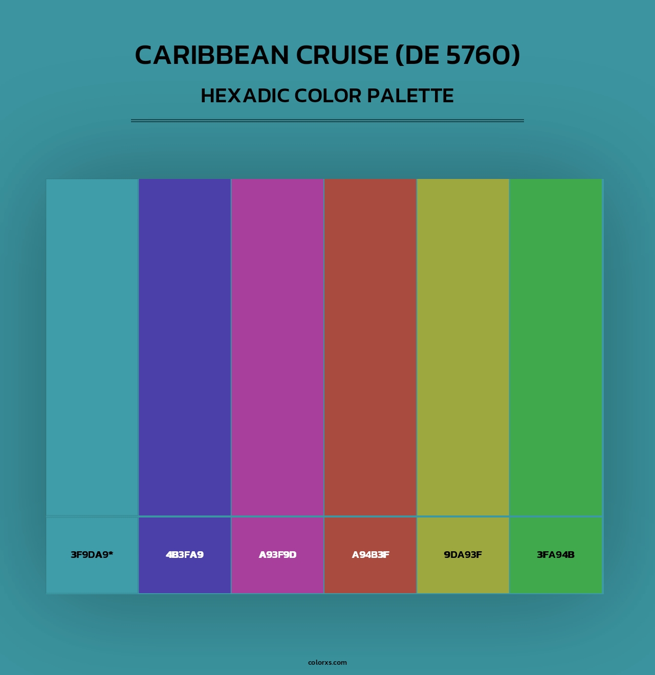 Caribbean Cruise (DE 5760) - Hexadic Color Palette