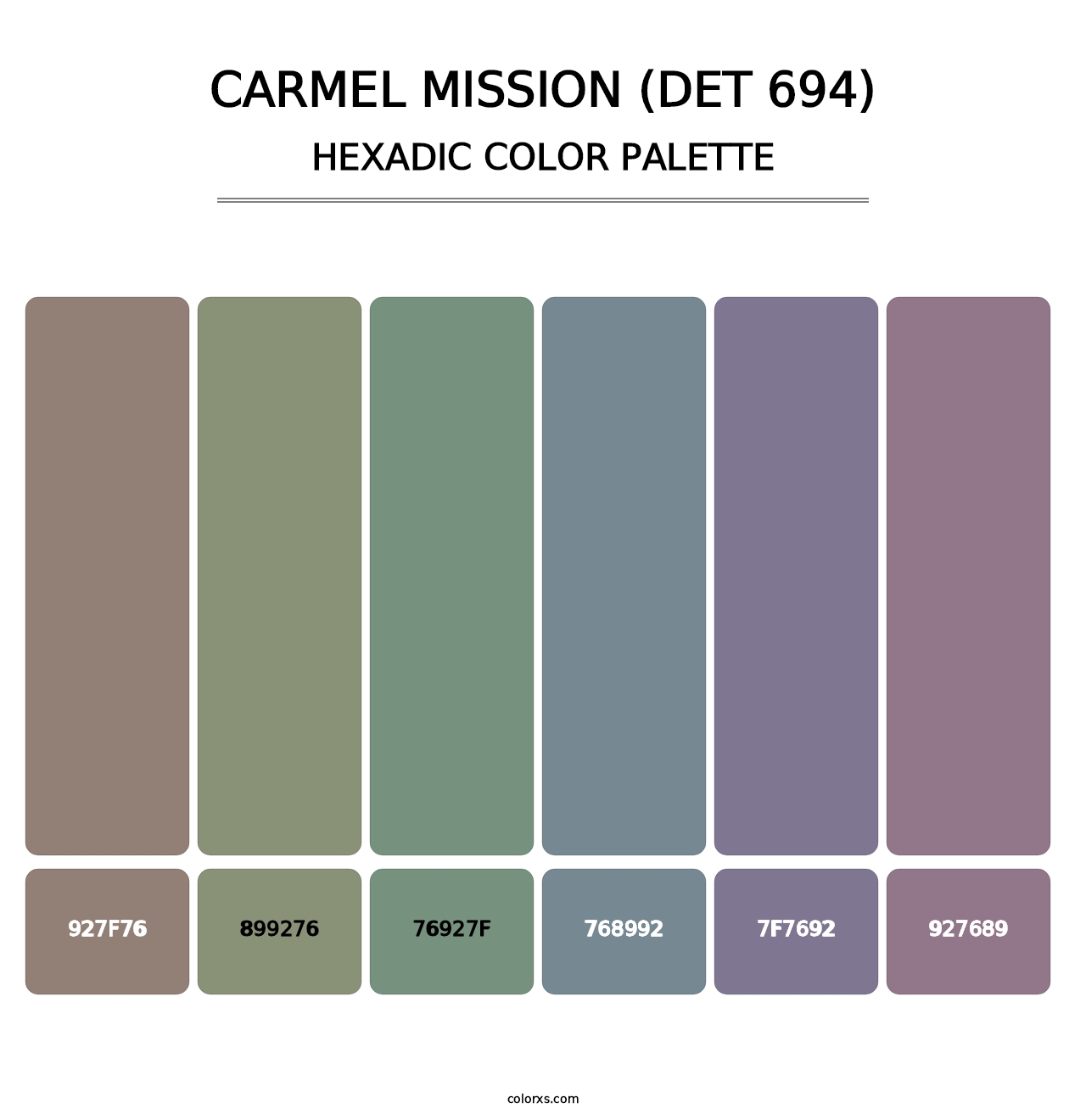 Carmel Mission (DET 694) - Hexadic Color Palette
