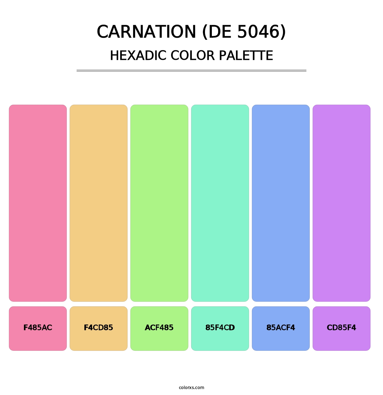 Carnation (DE 5046) - Hexadic Color Palette