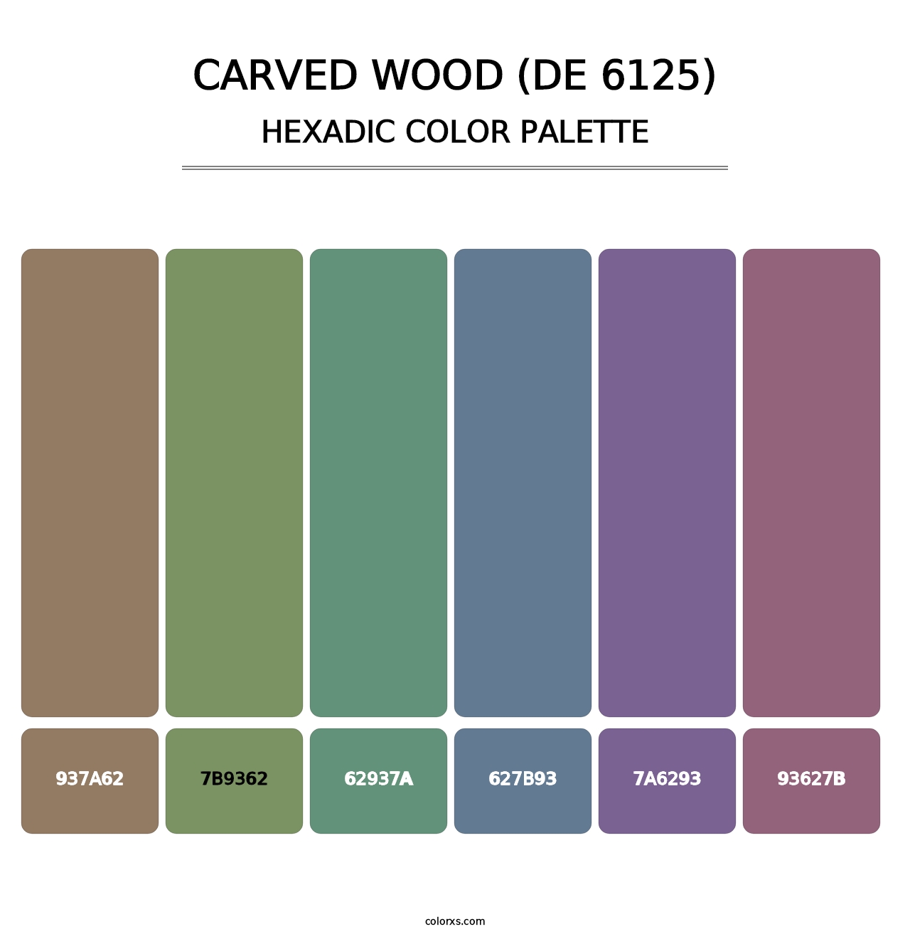 Carved Wood (DE 6125) - Hexadic Color Palette