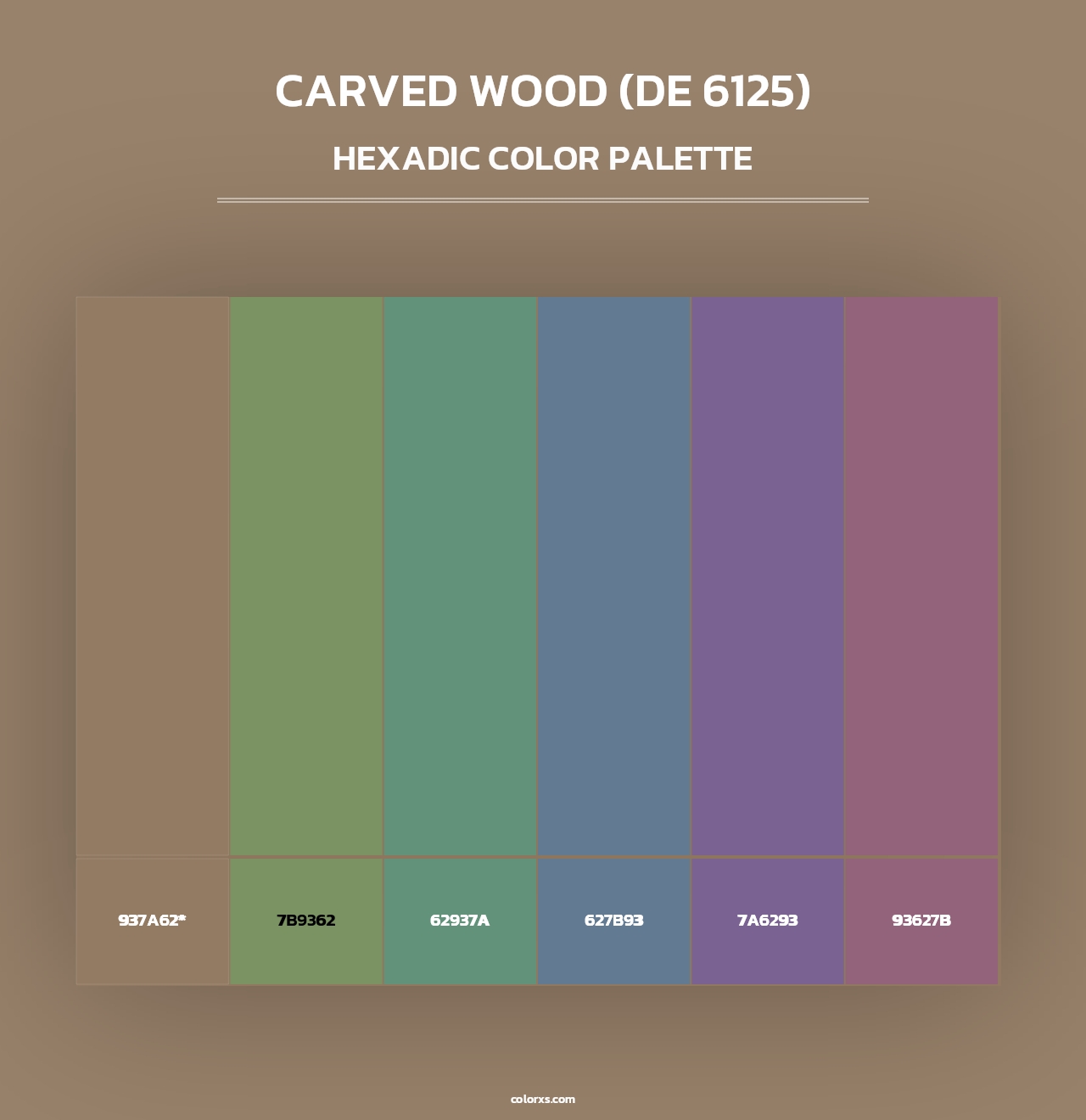 Carved Wood (DE 6125) - Hexadic Color Palette