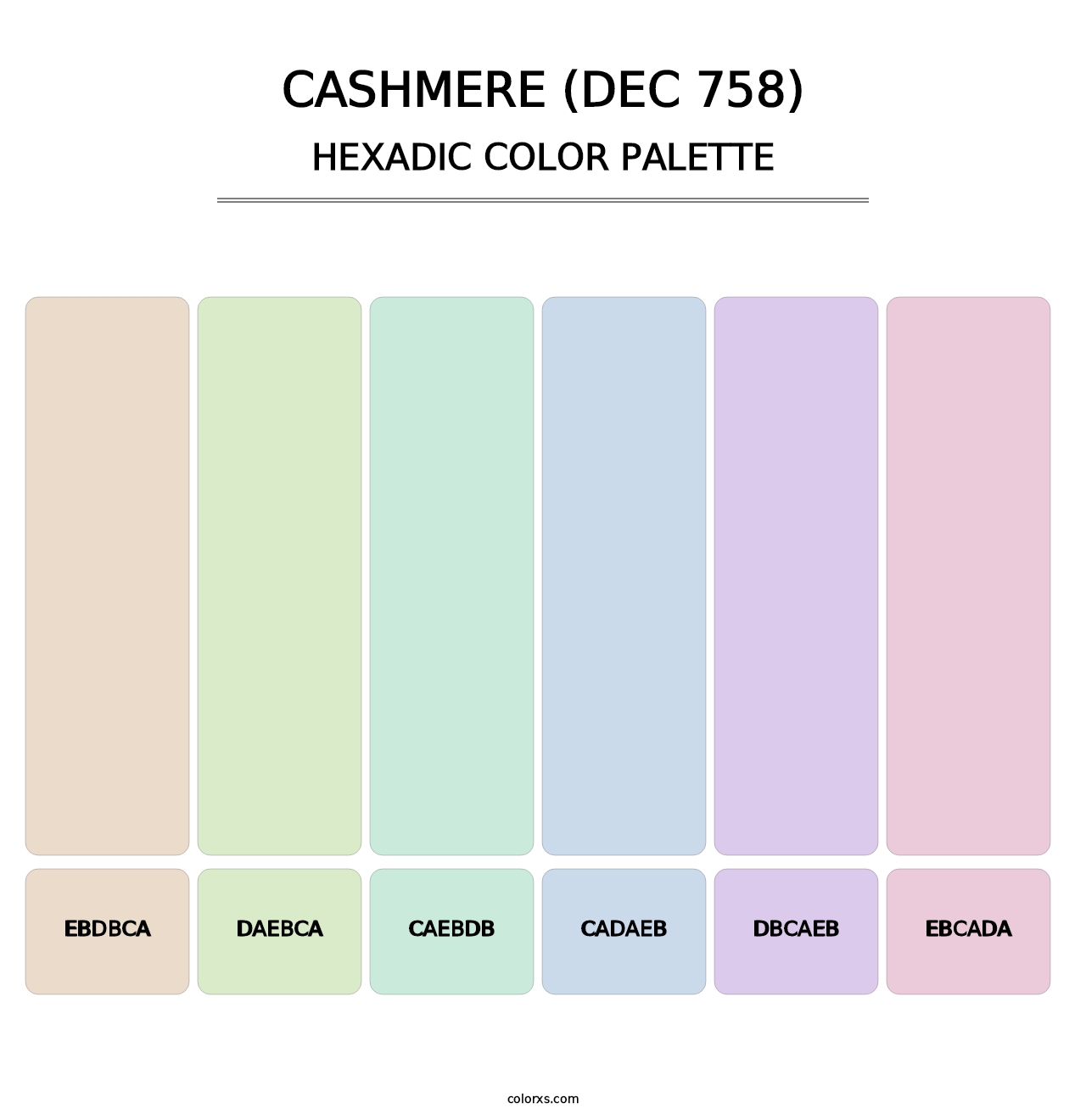 Cashmere (DEC 758) - Hexadic Color Palette