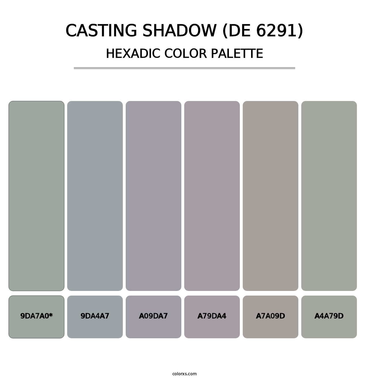 Casting Shadow (DE 6291) - Hexadic Color Palette