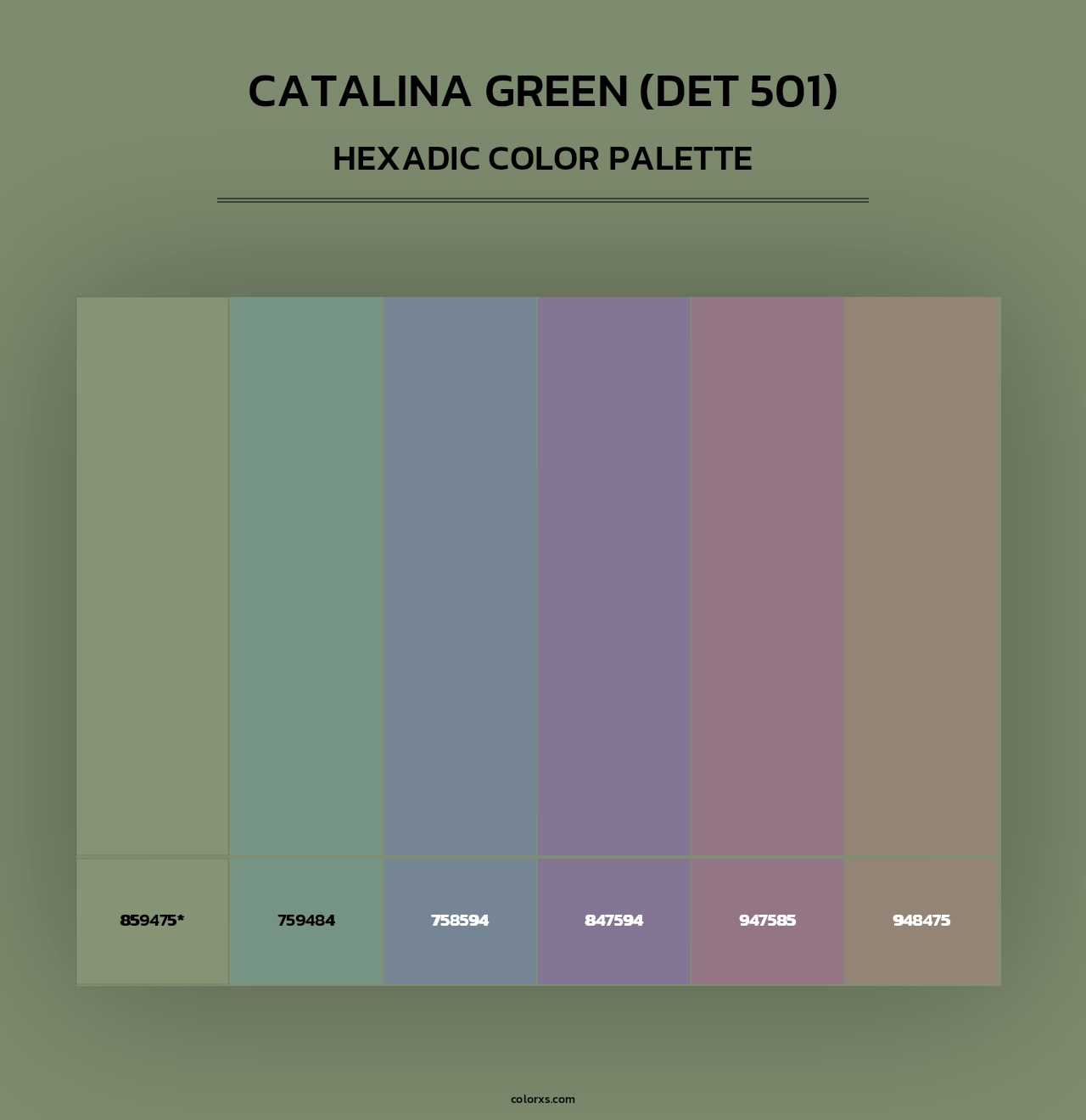 Catalina Green (DET 501) - Hexadic Color Palette