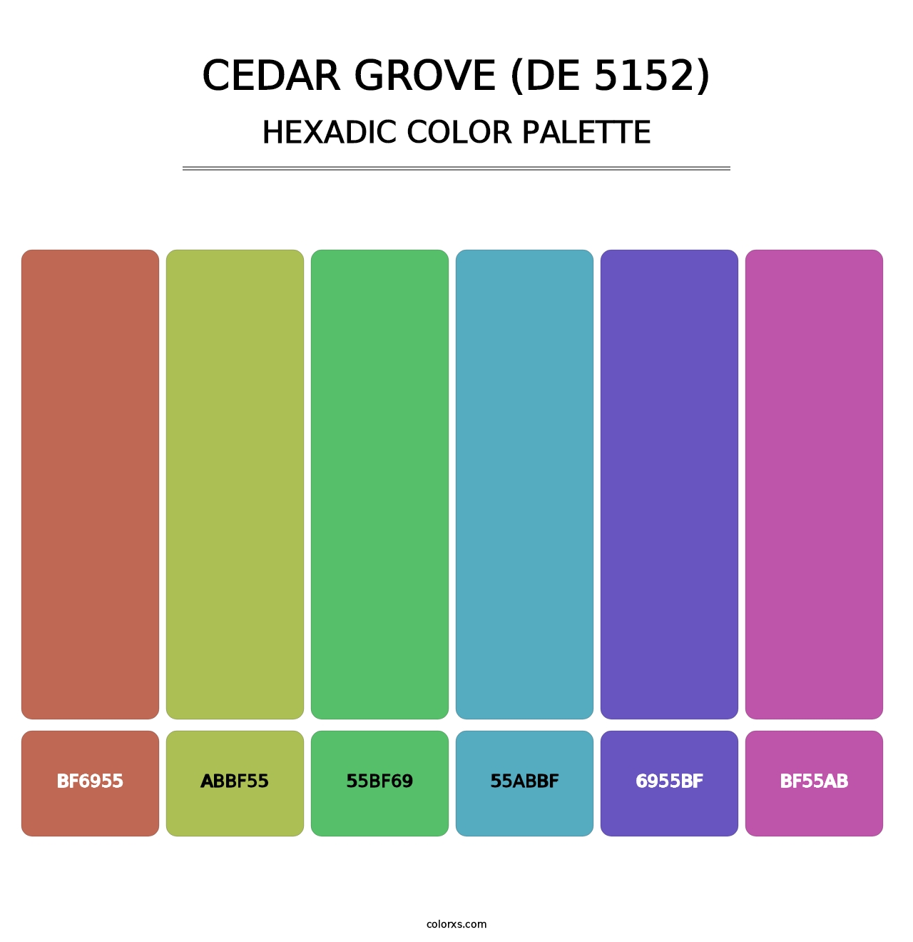 Cedar Grove (DE 5152) - Hexadic Color Palette