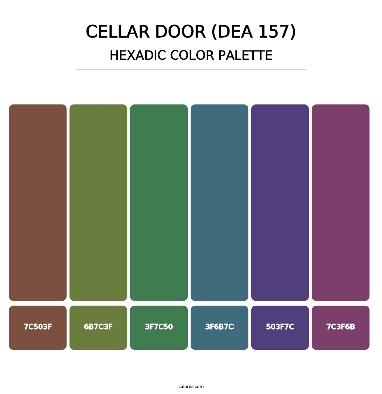 Cellar Door (DEA 157) - Hexadic Color Palette