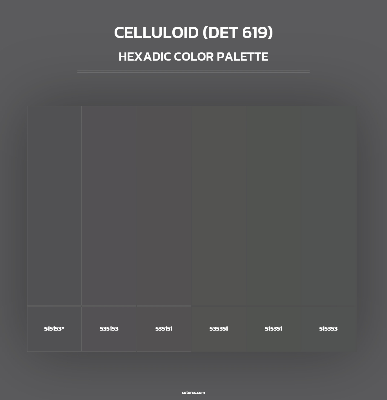 Celluloid (DET 619) - Hexadic Color Palette