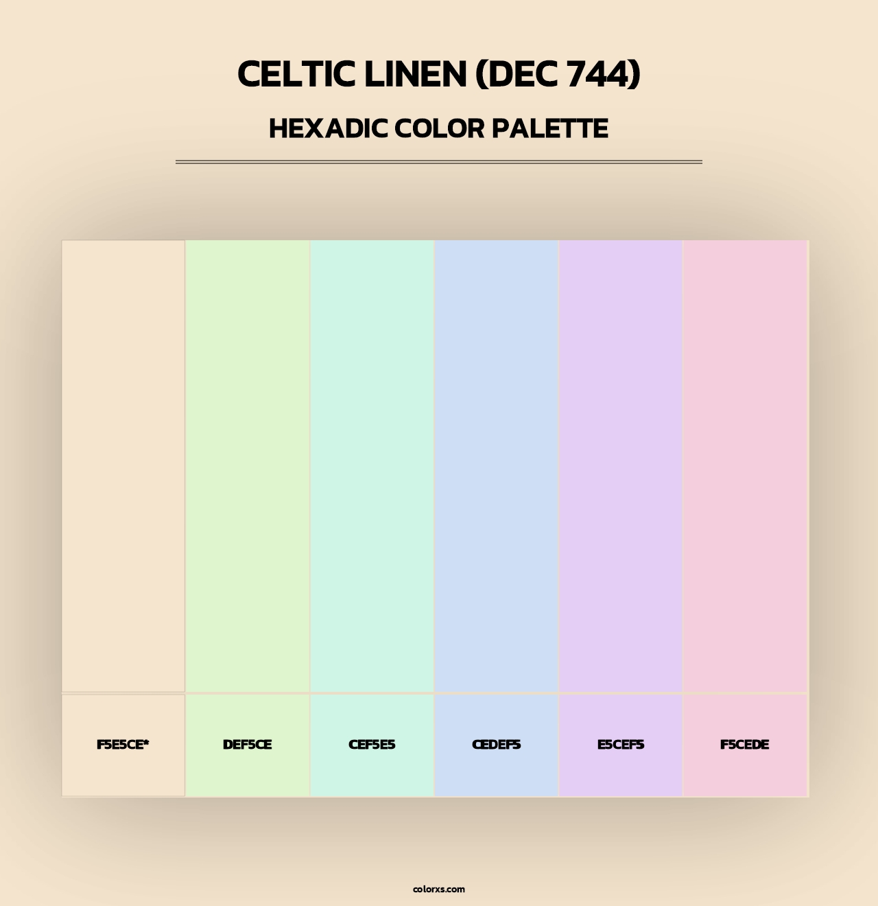 Celtic Linen (DEC 744) - Hexadic Color Palette