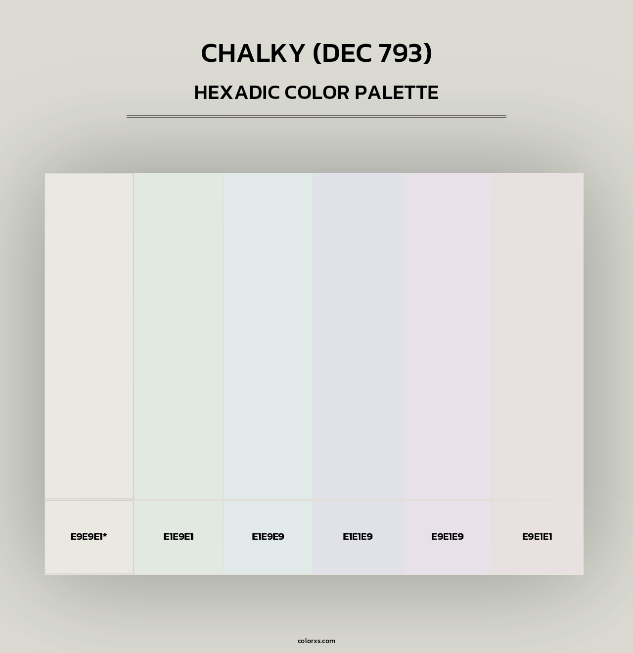 Chalky (DEC 793) - Hexadic Color Palette