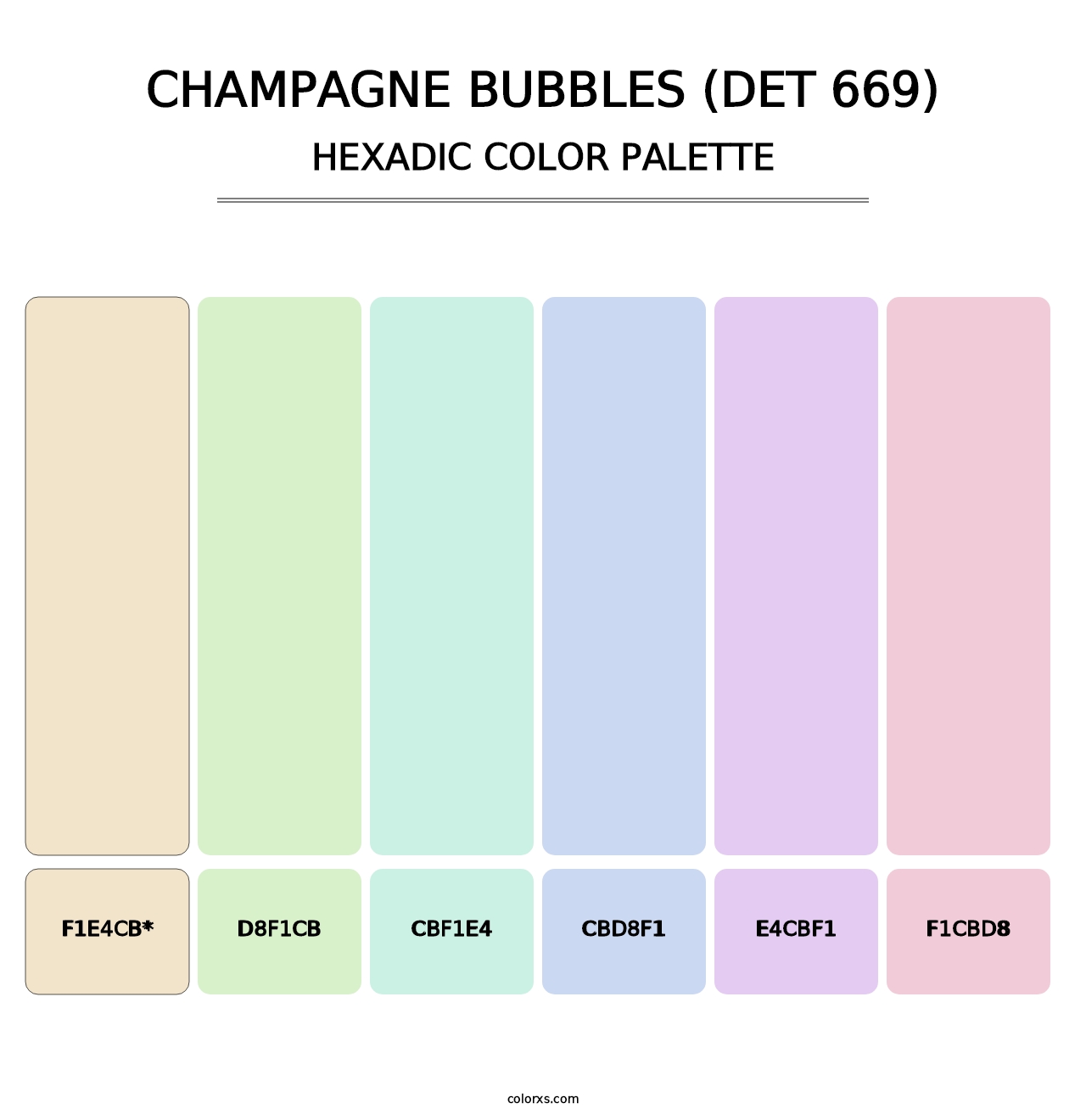 Champagne Bubbles (DET 669) - Hexadic Color Palette