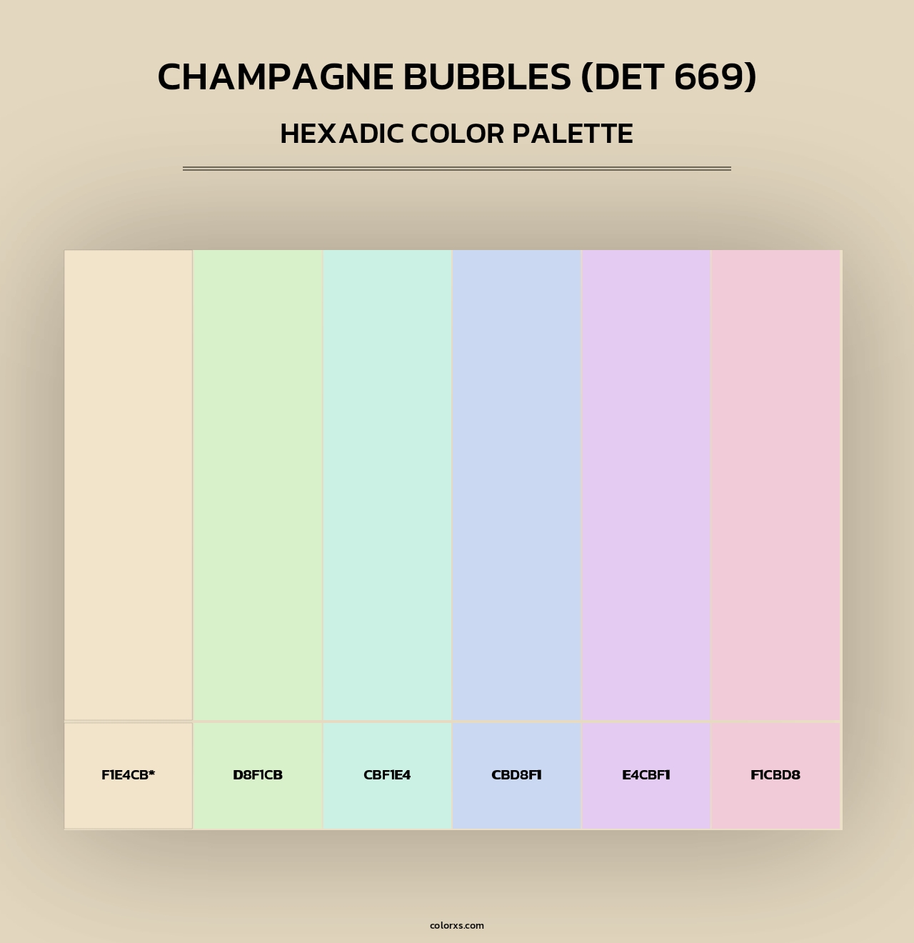 Champagne Bubbles (DET 669) - Hexadic Color Palette